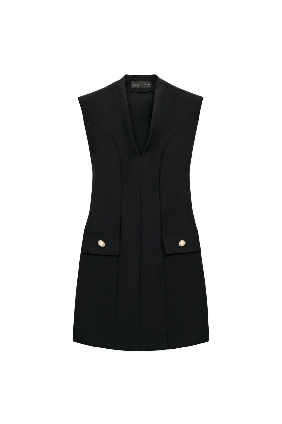 Мини-платье с подплечниками, Zara