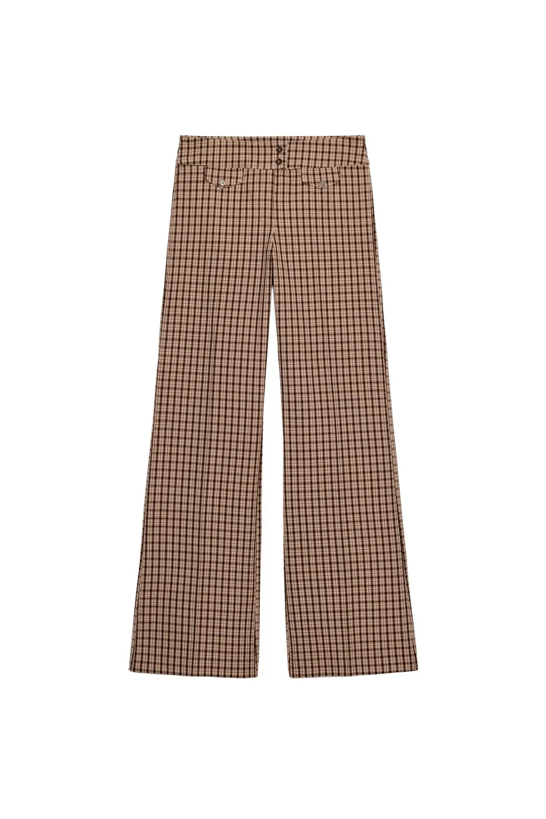 Клетчатые брюки с клапанами, Zara