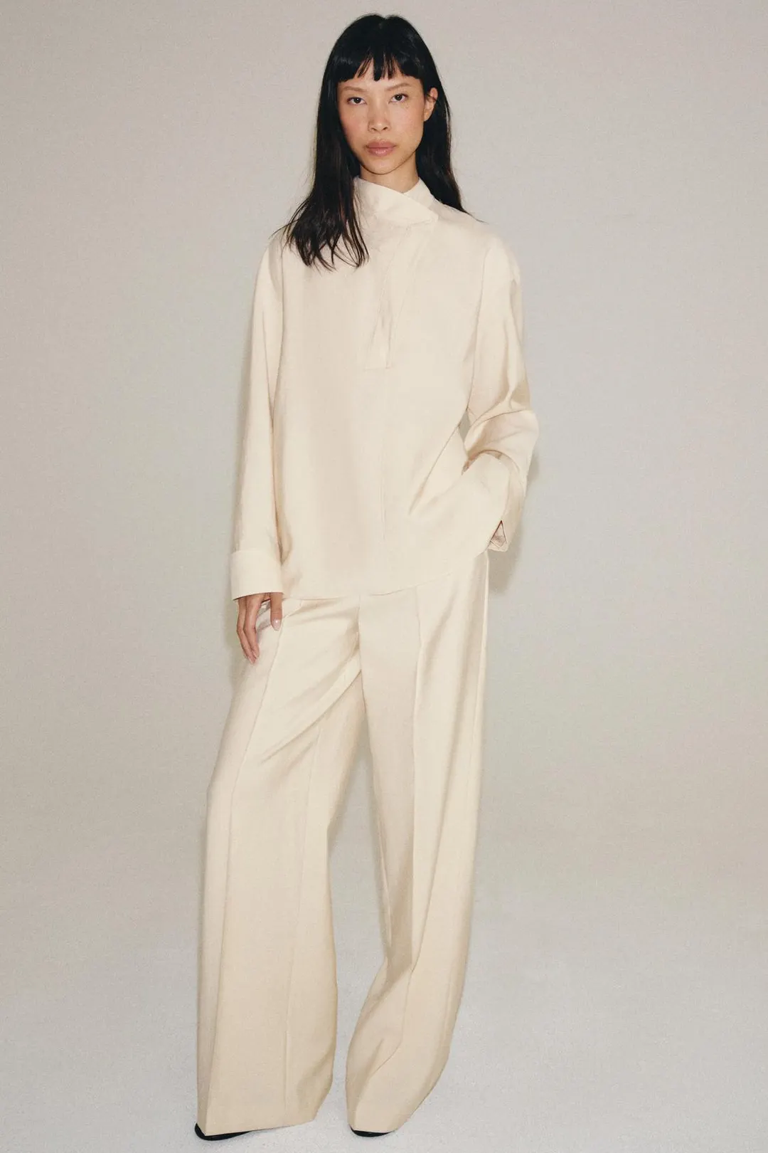 Брюки с высокой посадкой ZW Collection, Zara