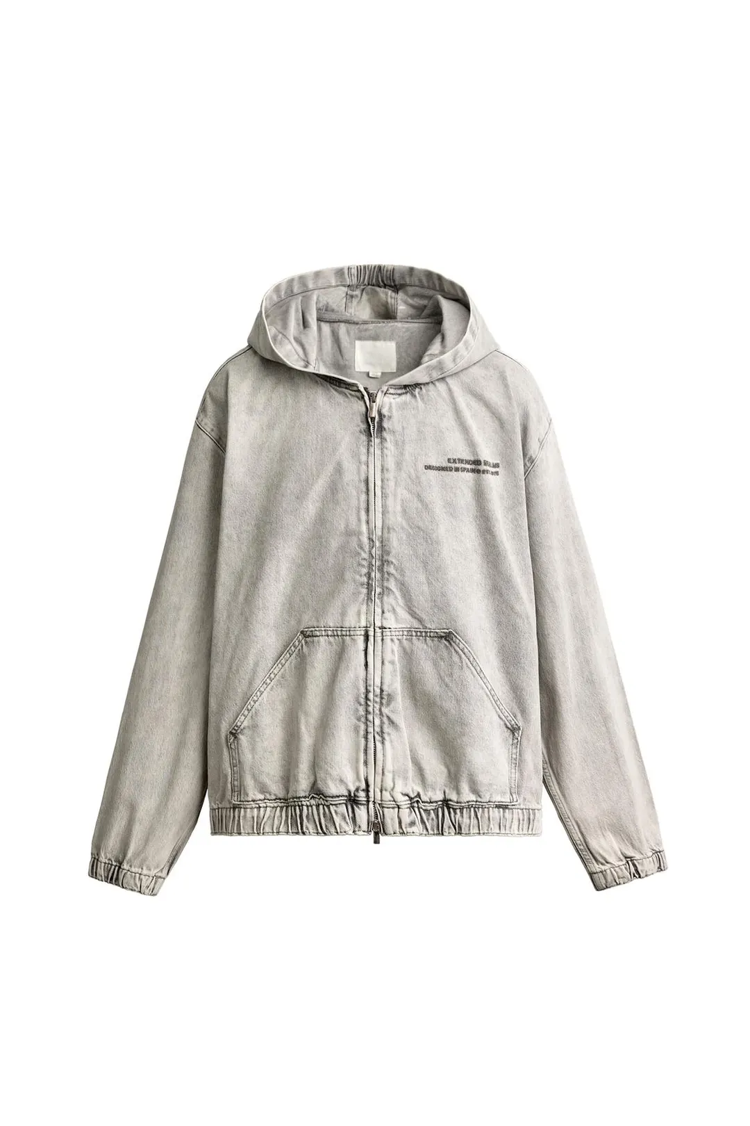 Джинсовая куртка с капюшоном и вышивкой, Zara