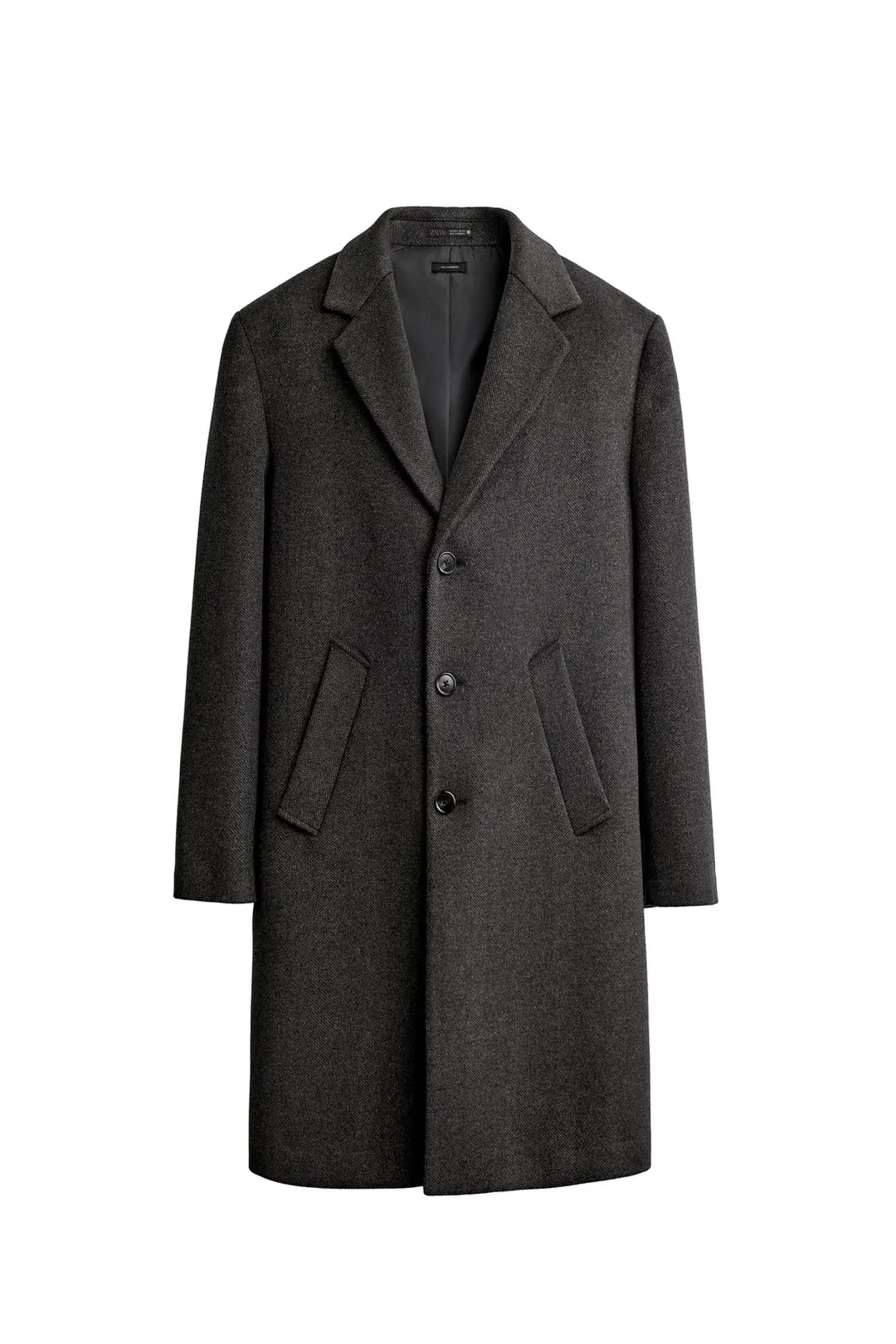 Пальто стандартного кроя из смесовой шерсти, Zara