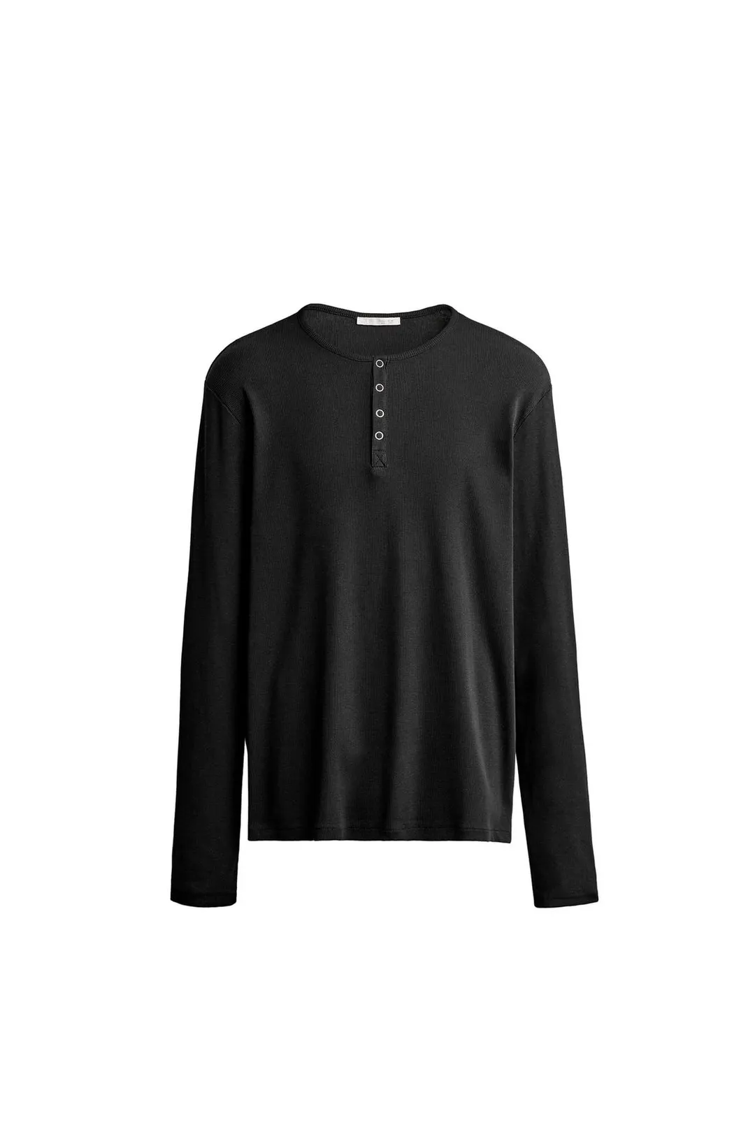 Футболка в рубчик с воротом хенли, Zara