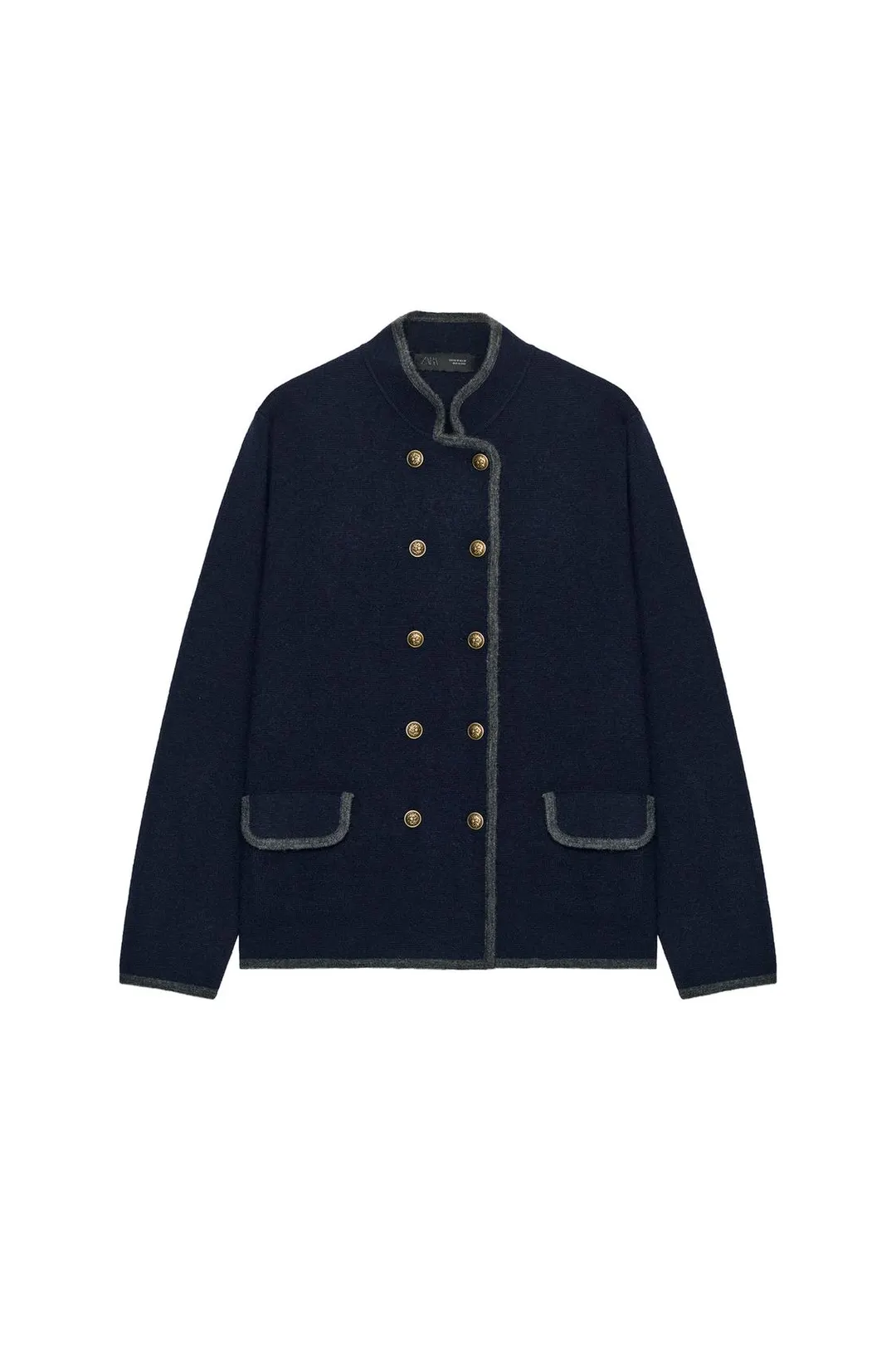 Двубортный вязаный кардиган, Zara