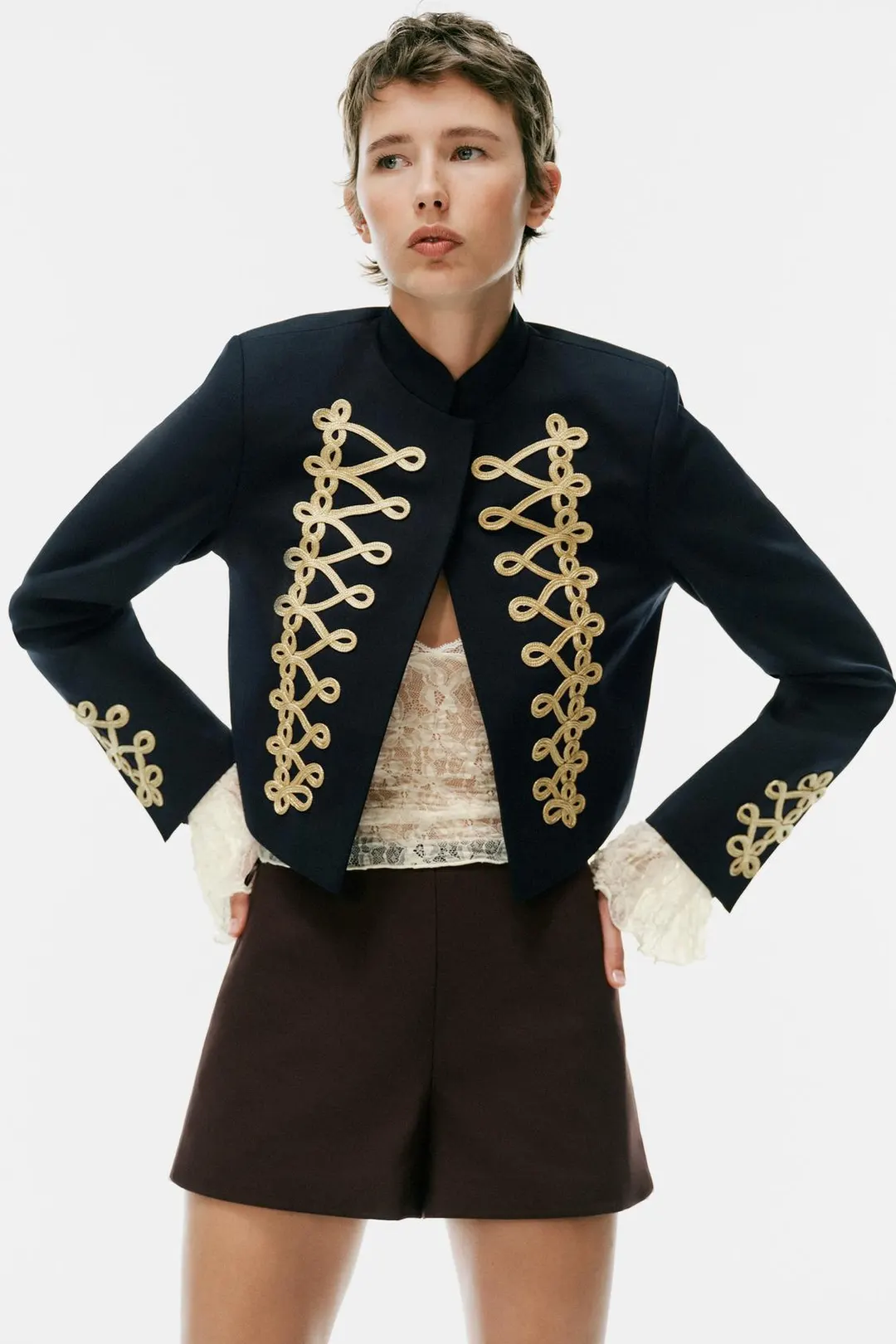 Шорты с высокой посадкой, Zara