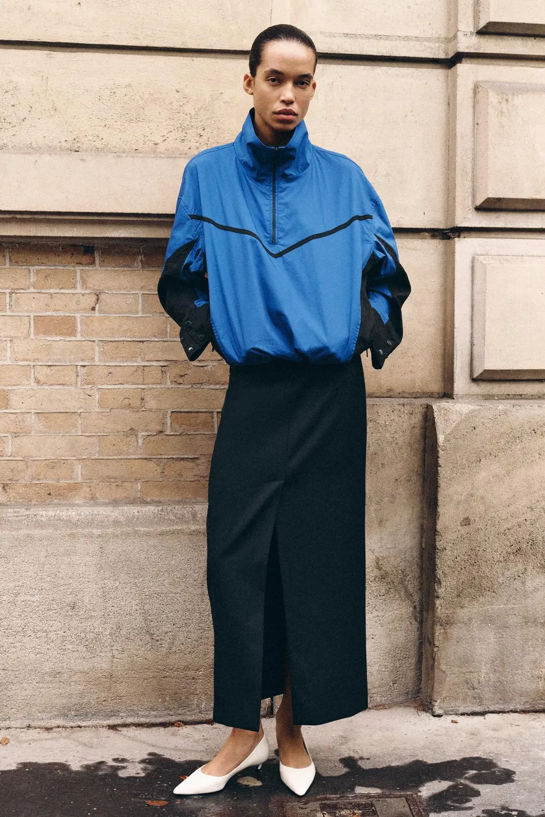 Куртка комбинированная из технологичной ткани ZW Collection, Zara