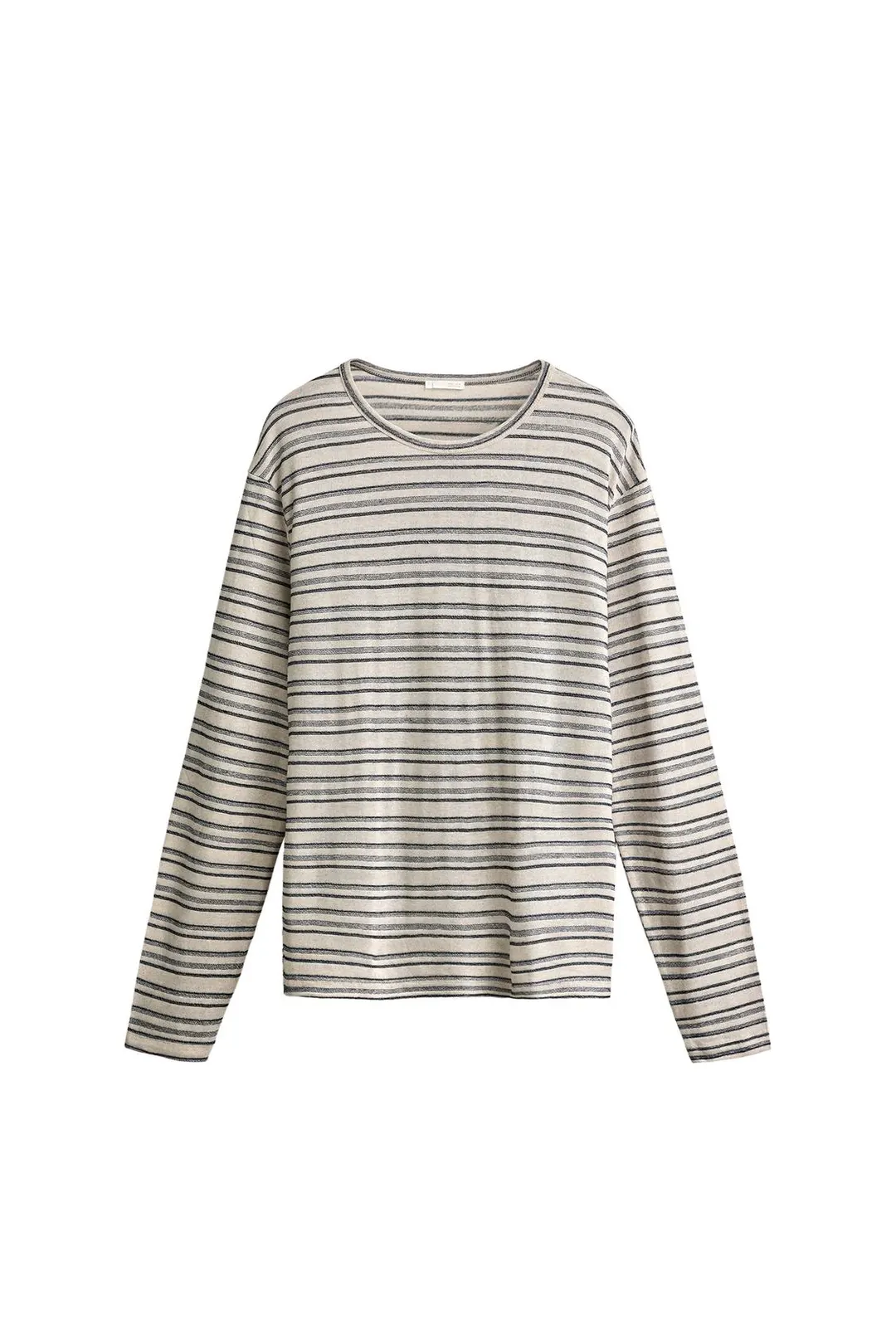 Футболка в полоску из вискозы и льна, Zara