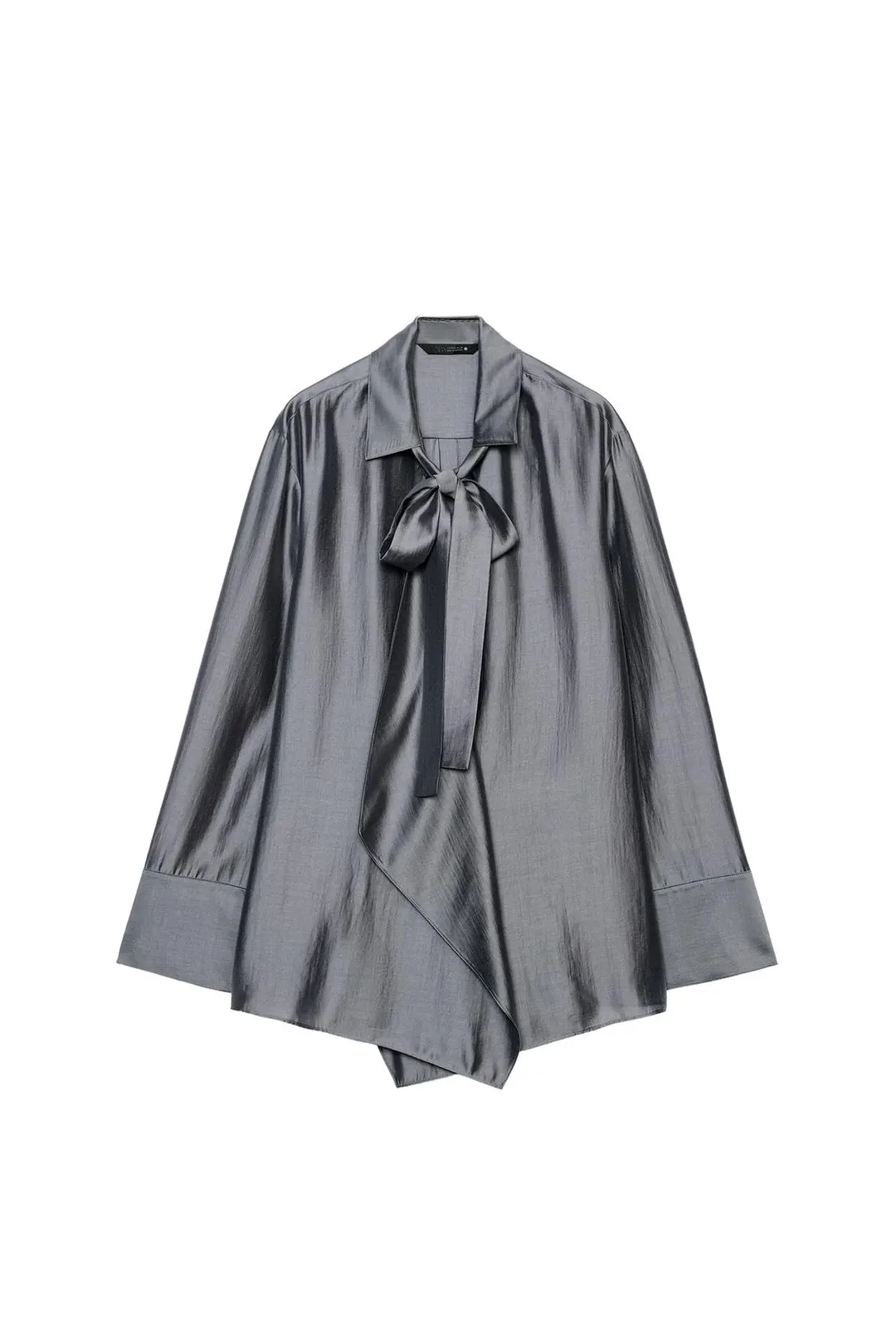 Рубашка струящаяся с завязками ZW Collection, Zara