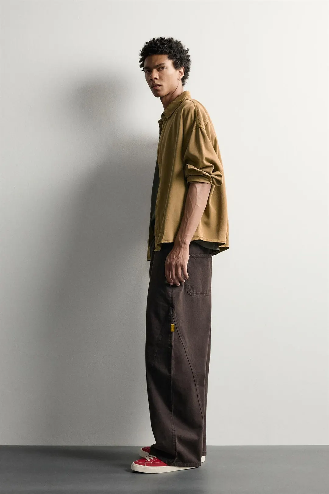 Брюки кроя баллон со швами, Zara