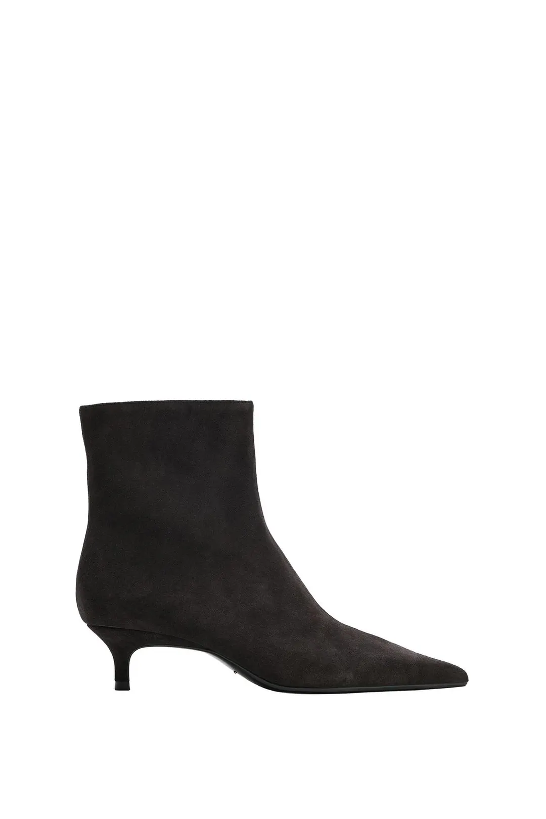 Ботильоны из замшевого спилка на каблуке kitten heel, Zara