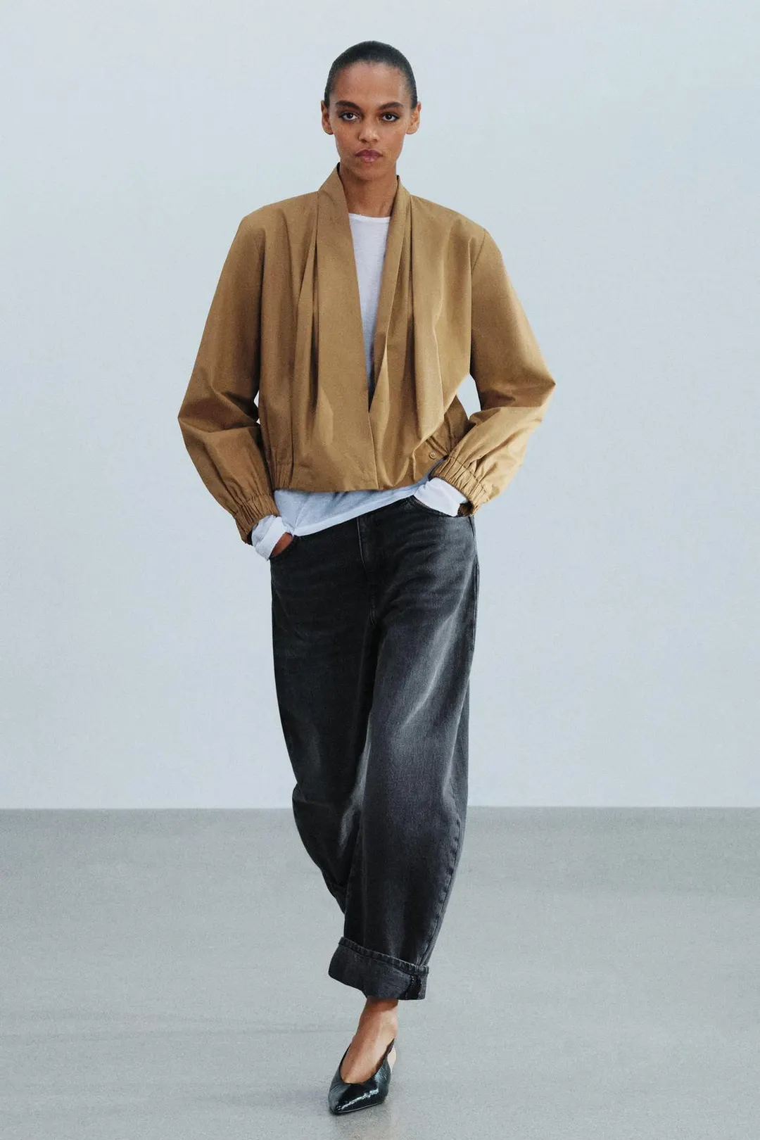 Рубашка-бомбер с запахом ZW Collection, Zara