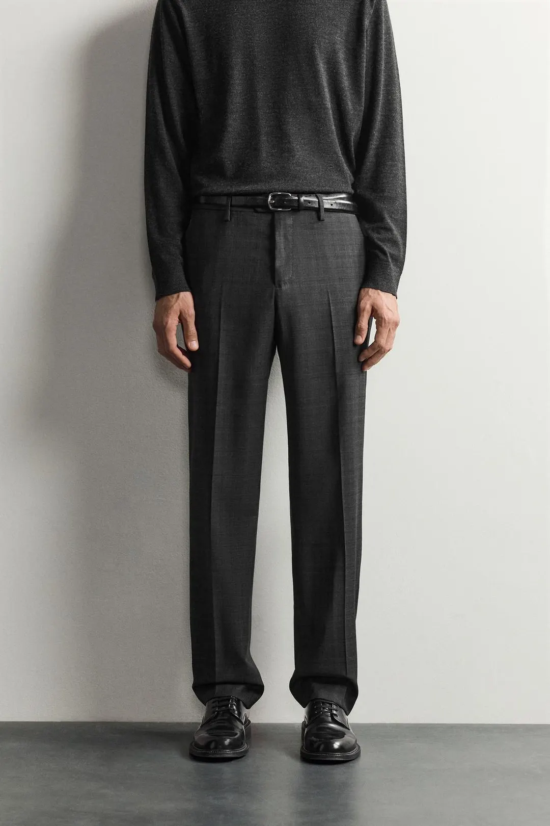 Костюмные брюки в клетку из 100% шерсти, Zara
