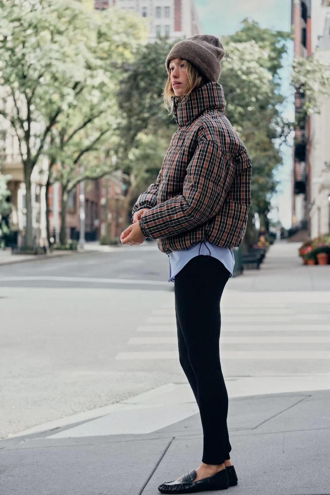 Утепленный анорак в клетку, Zara
