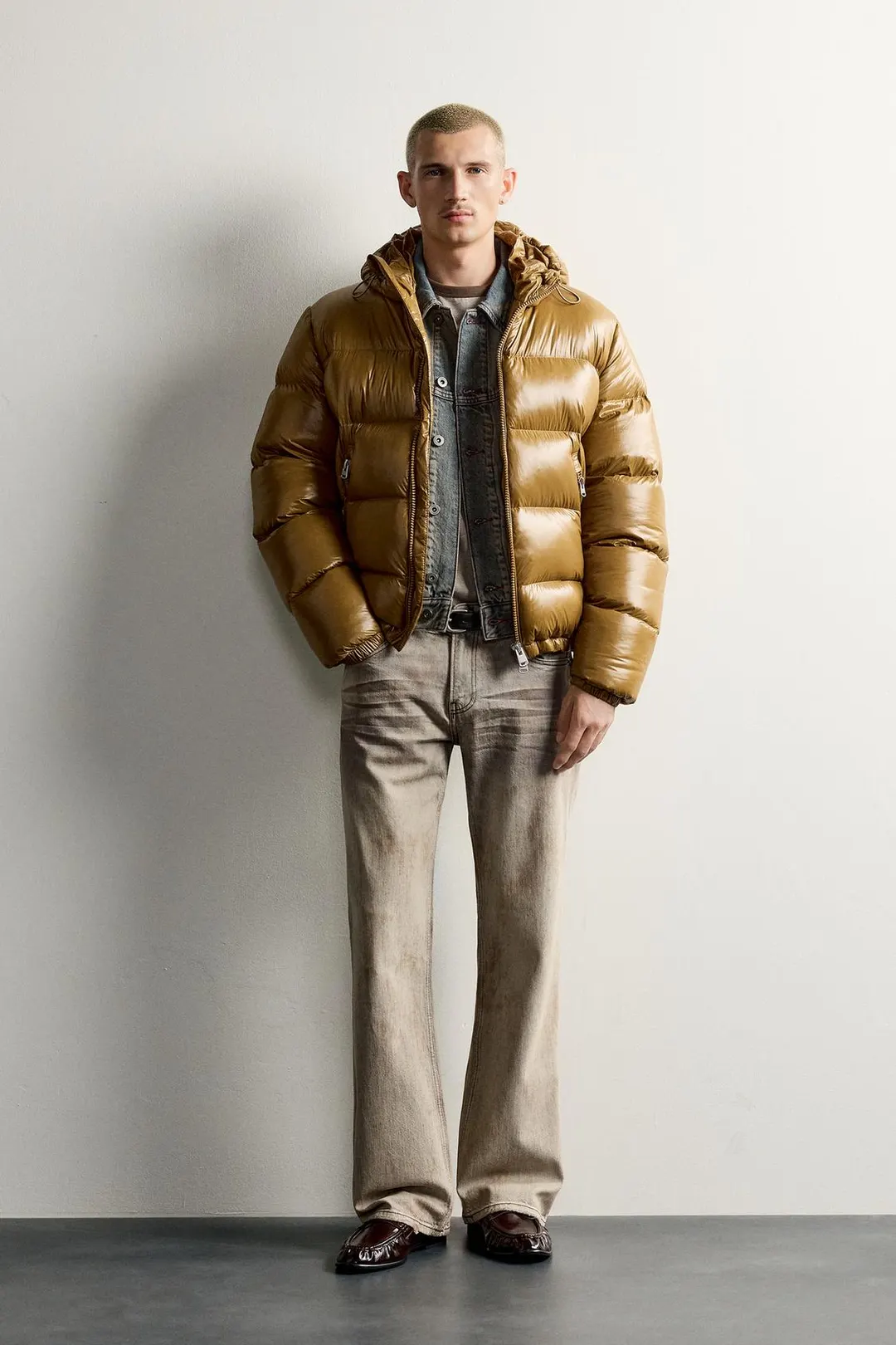 Водоотталкивающая куртка с наполнителем из 80% пуха и 20% пера, Zara