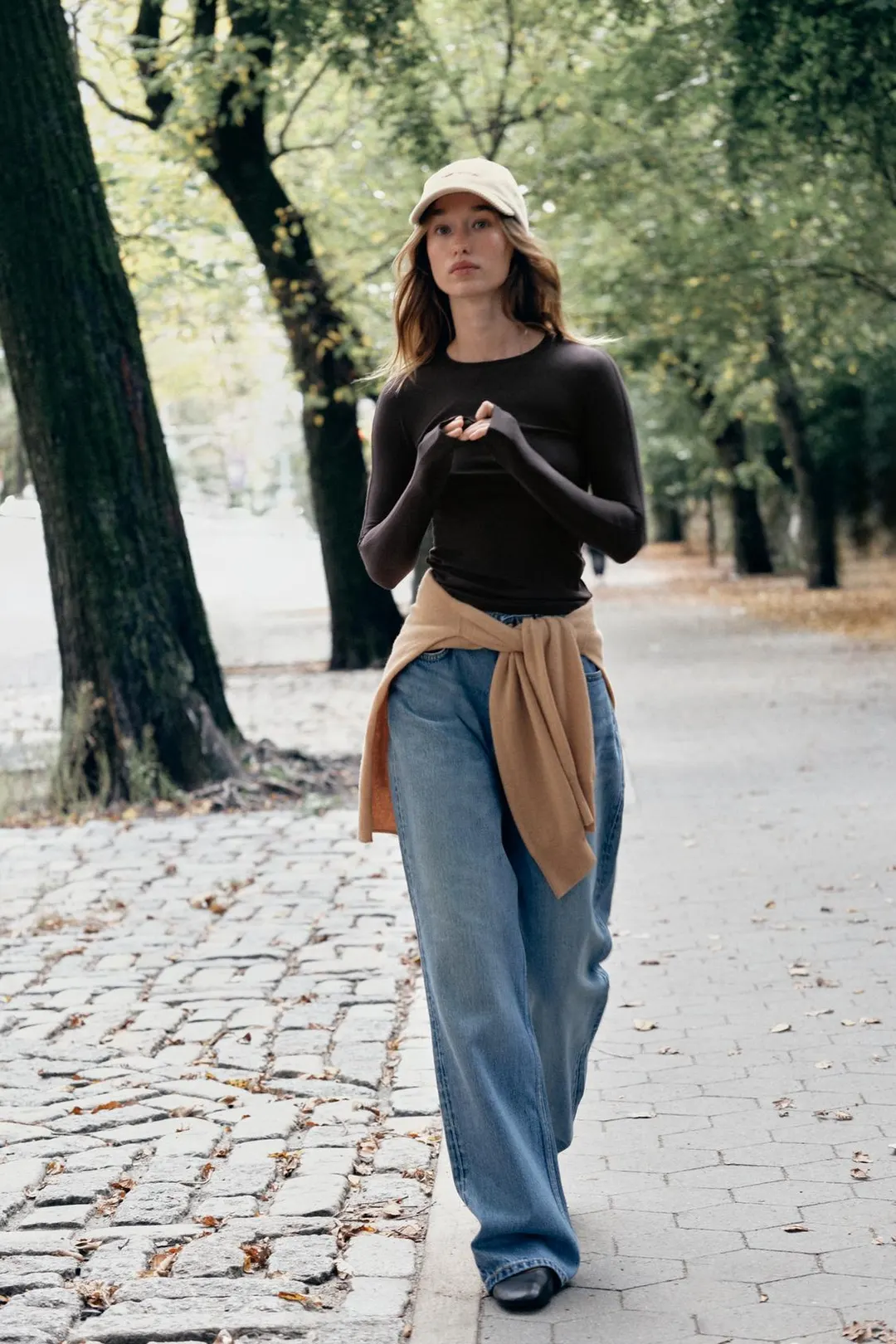 Футболка из лиоцелла с круглым вырезом, Zara