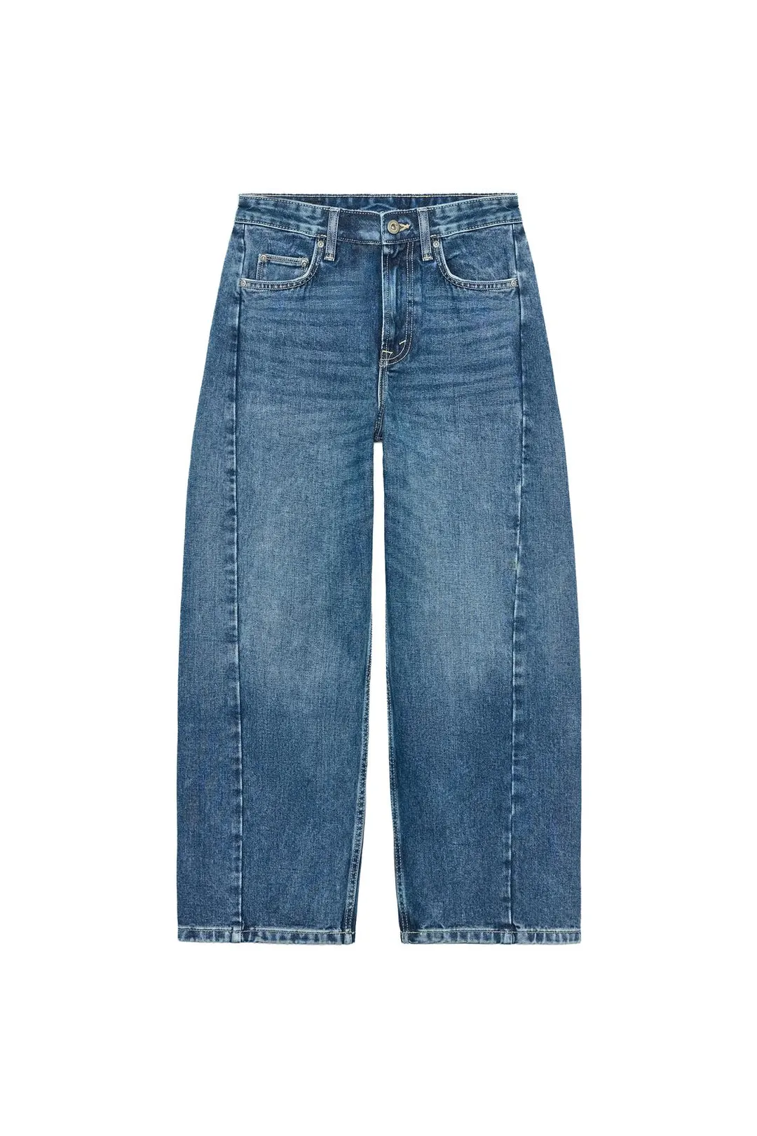 Джинсы до щиколотки свободного кроя со средней посадкой ZW Collection, Zara