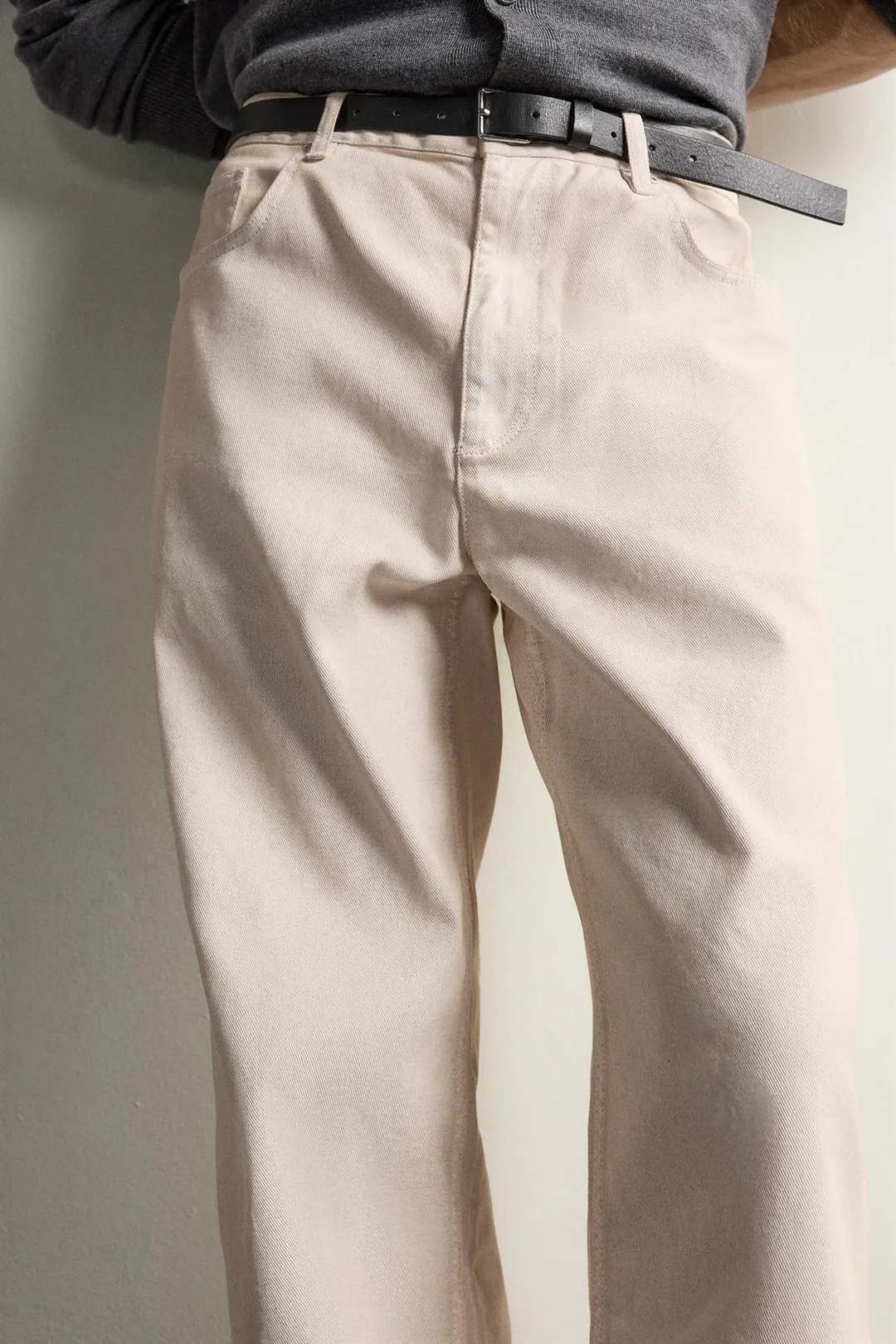 Брюки прямого кроя с эффектом стирки, Zara