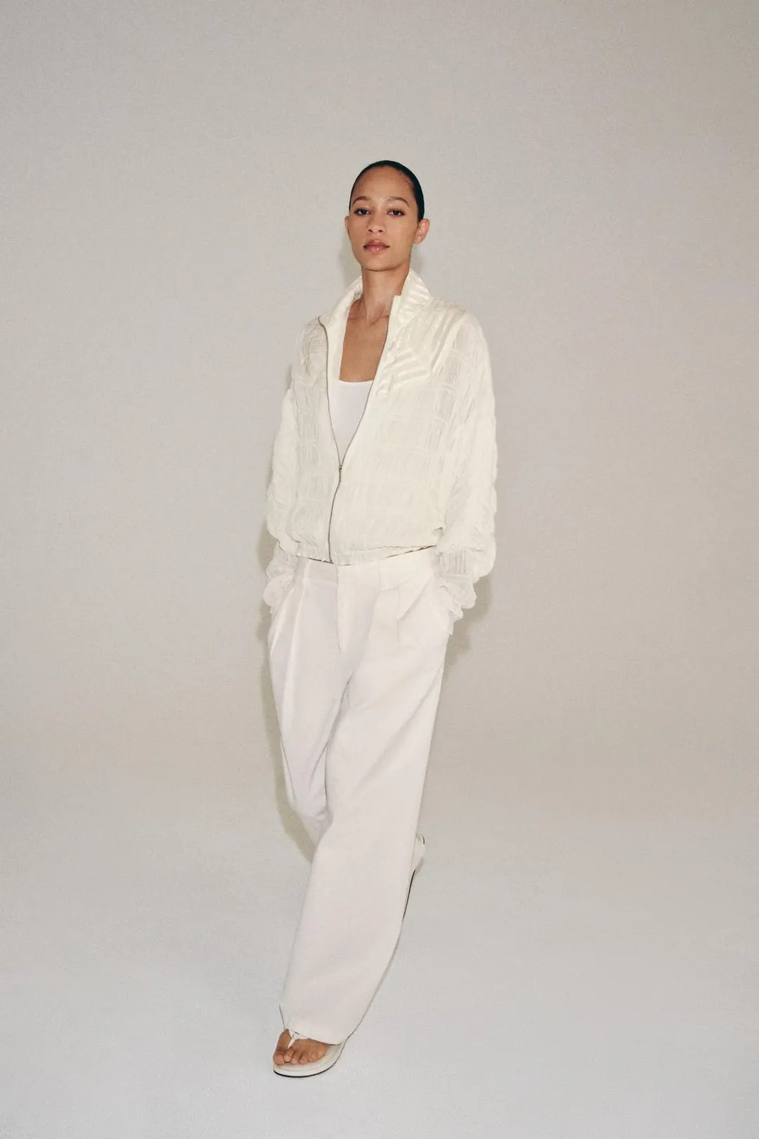 Бомбер со сборками ZW Collection, Zara