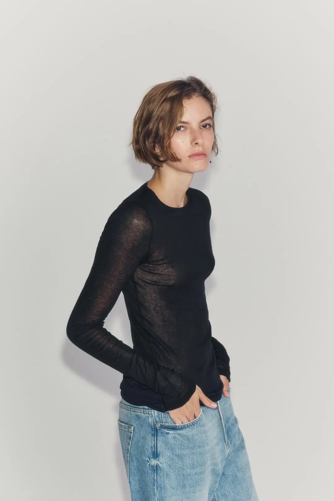 Футболка SUPIMA® с длинными рукавами, Zara