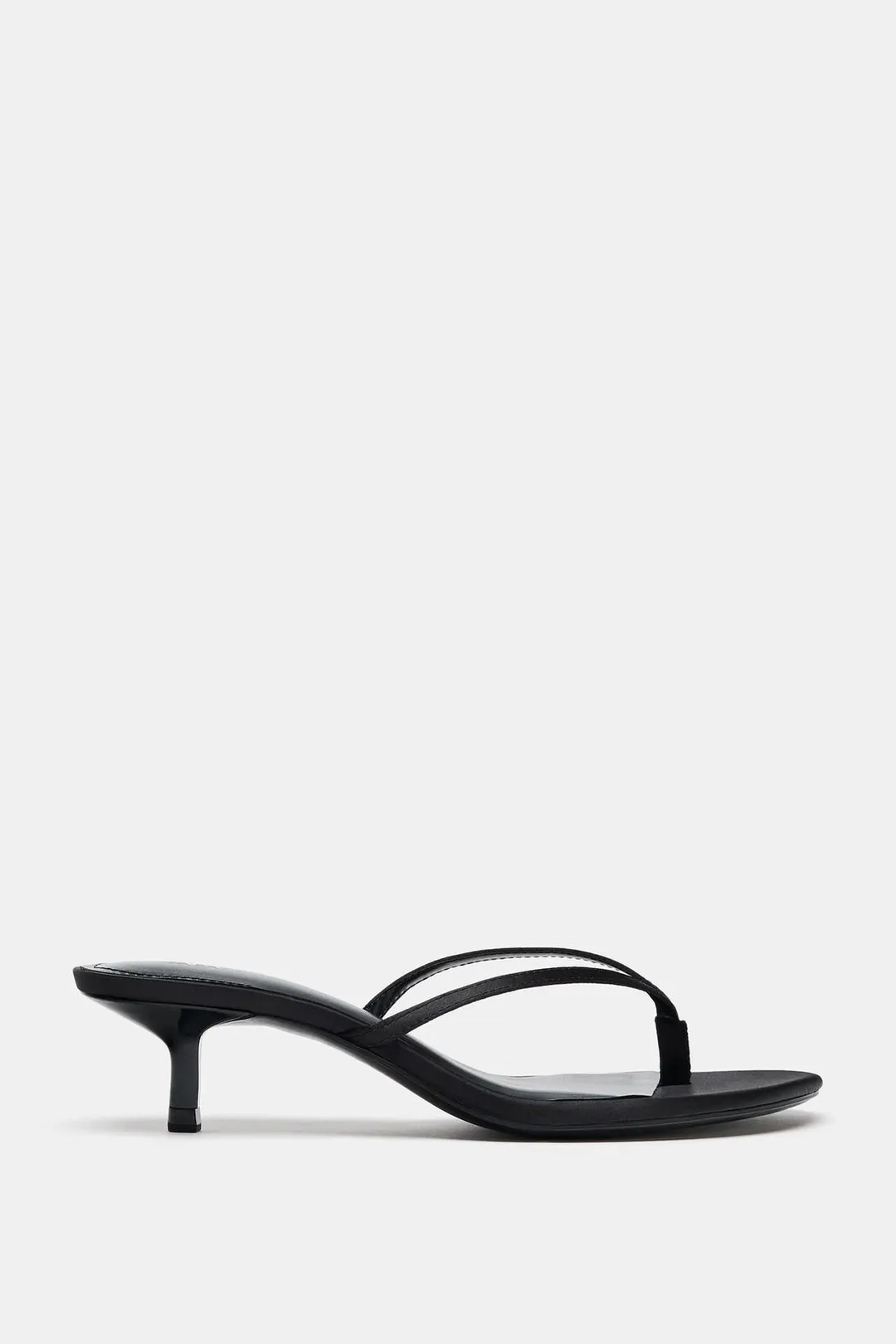 Босоножки kitten heel из сатина, Zara