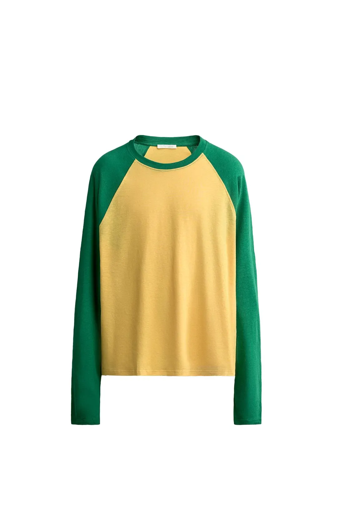 Футболка колор-блок из хлопка и льна, Zara