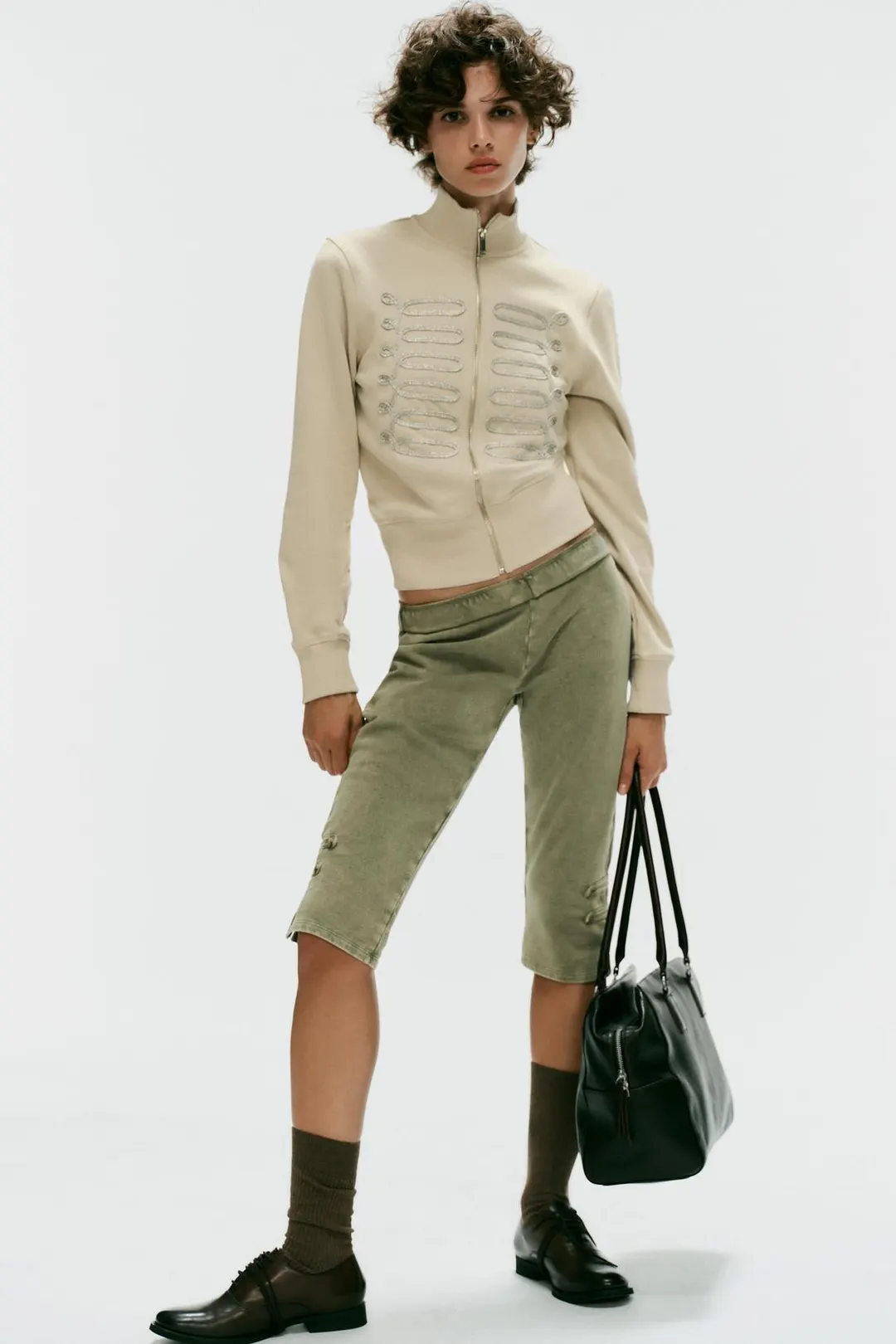 Капри с застежками-клевантами, Zara