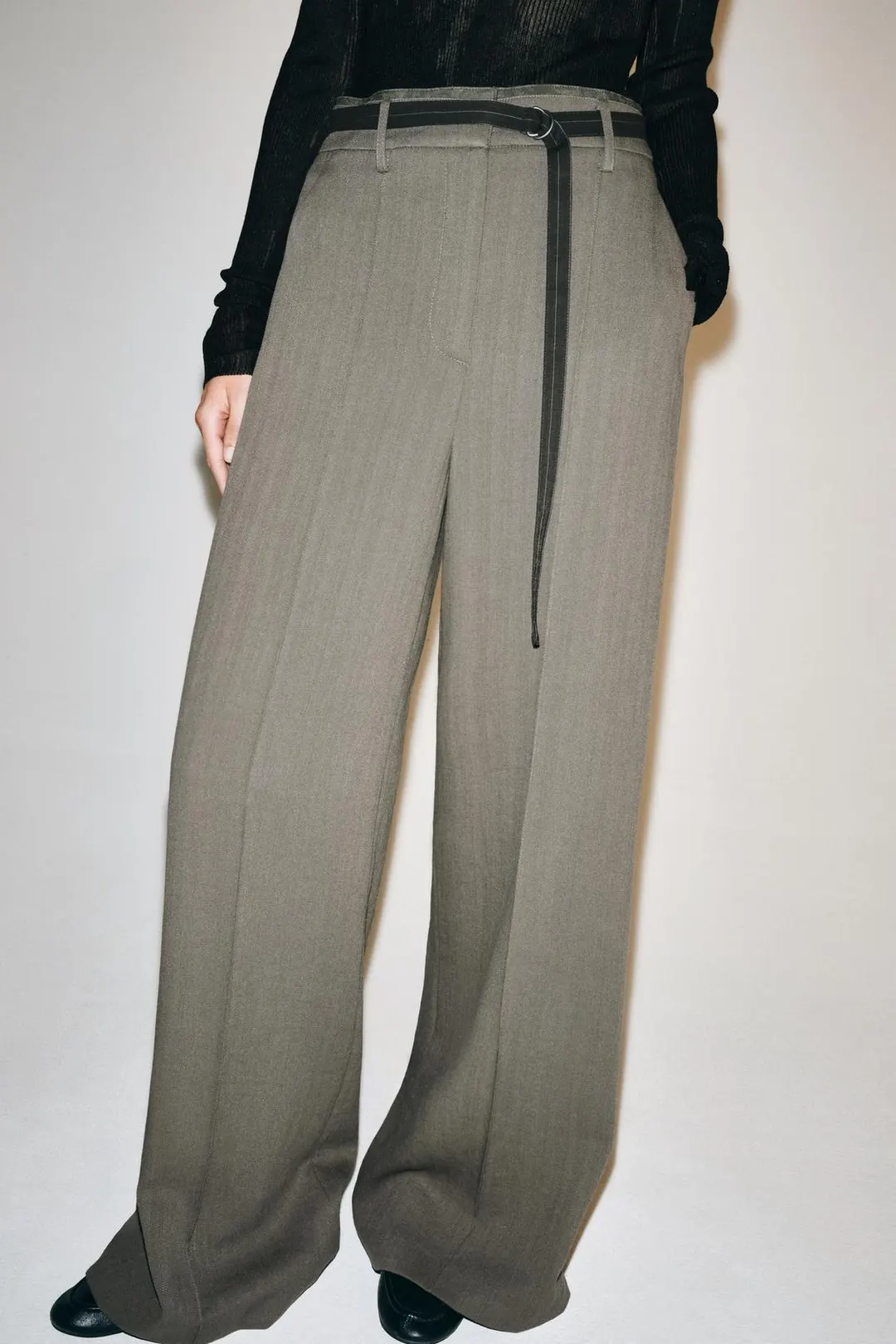Брюки с двойным поясом ZW Collection, Zara