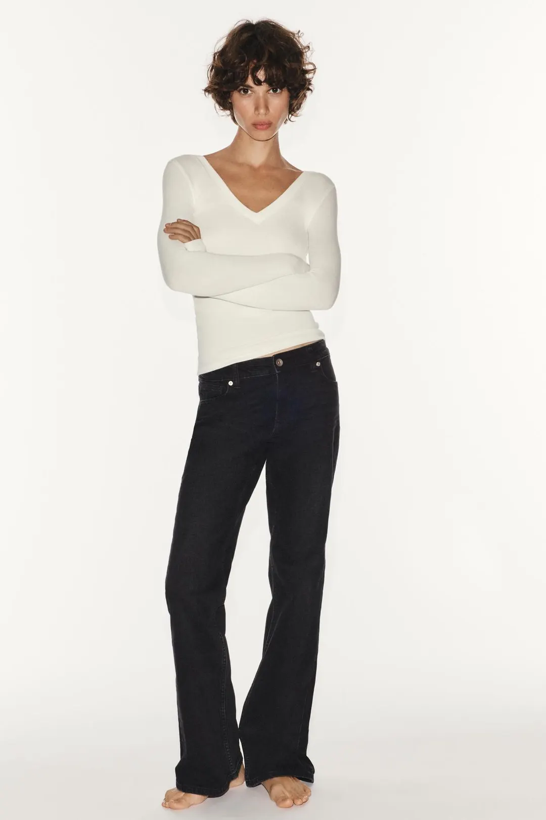 Джинсы TRF bootcut с низкой посадкой, Zara