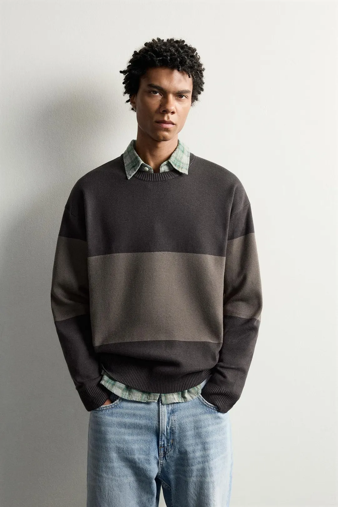 Мягкий джемпер структурного кроя, Zara