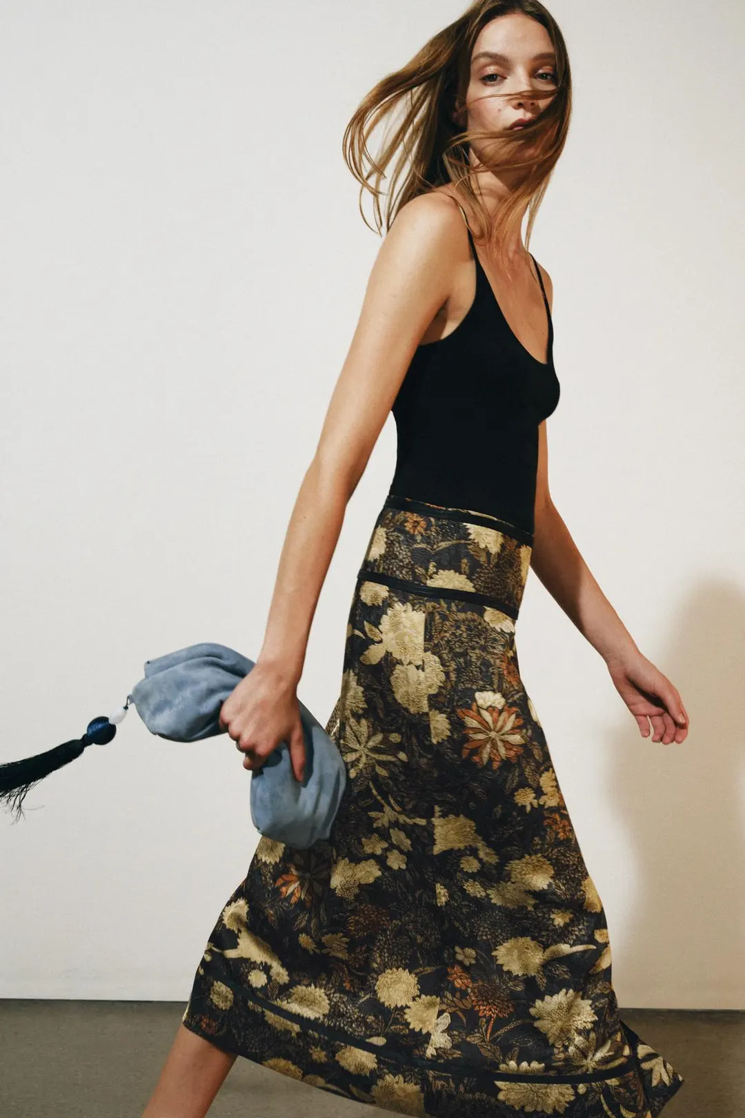 Юбка-парео с цветочным принтом ZW Collection, Zara