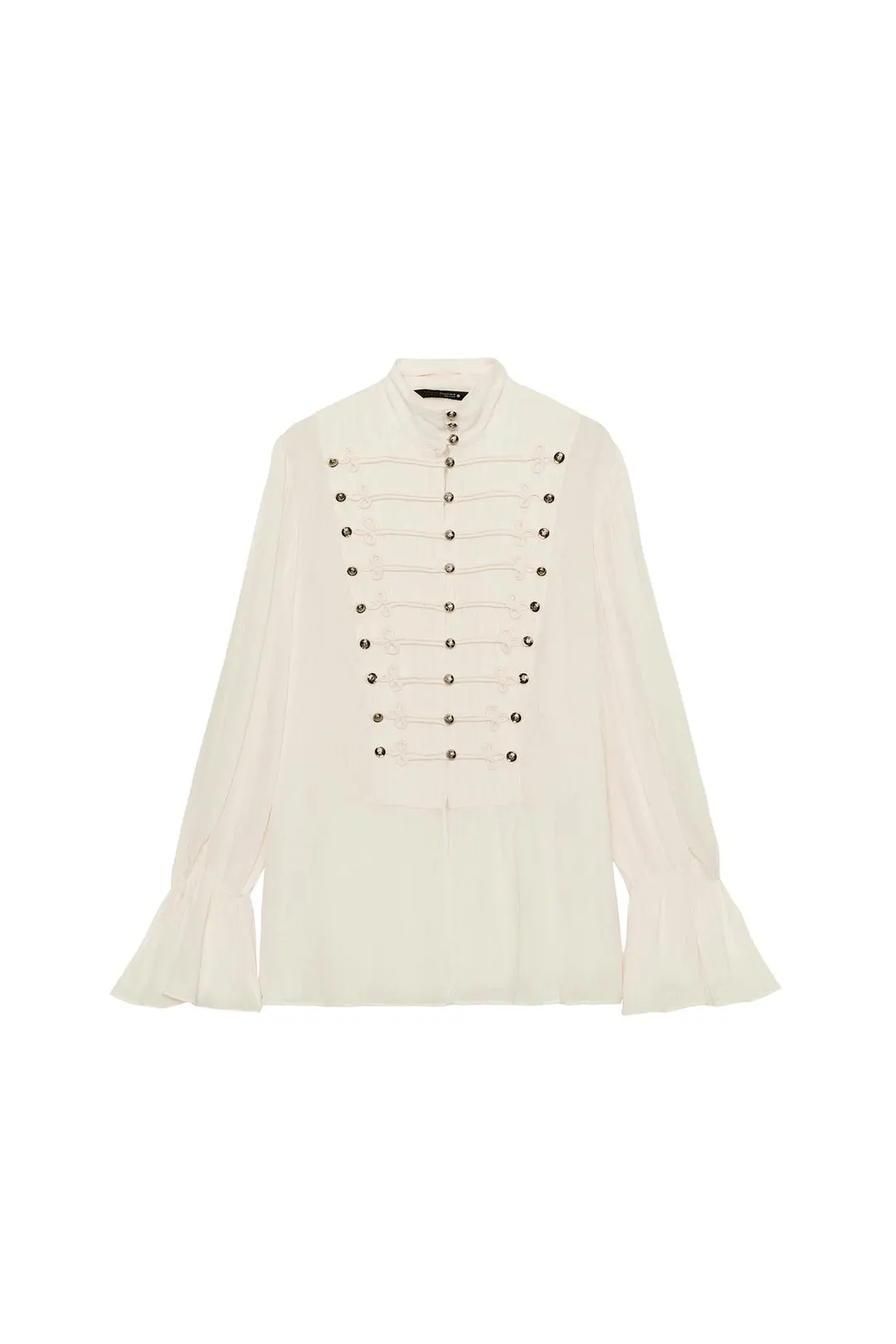 Блузка романтичная с застежкой на навесные петли ZW Collection, Zara