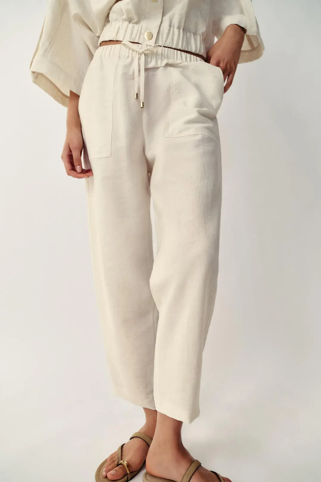 Брюки с эластичным поясом, Zara