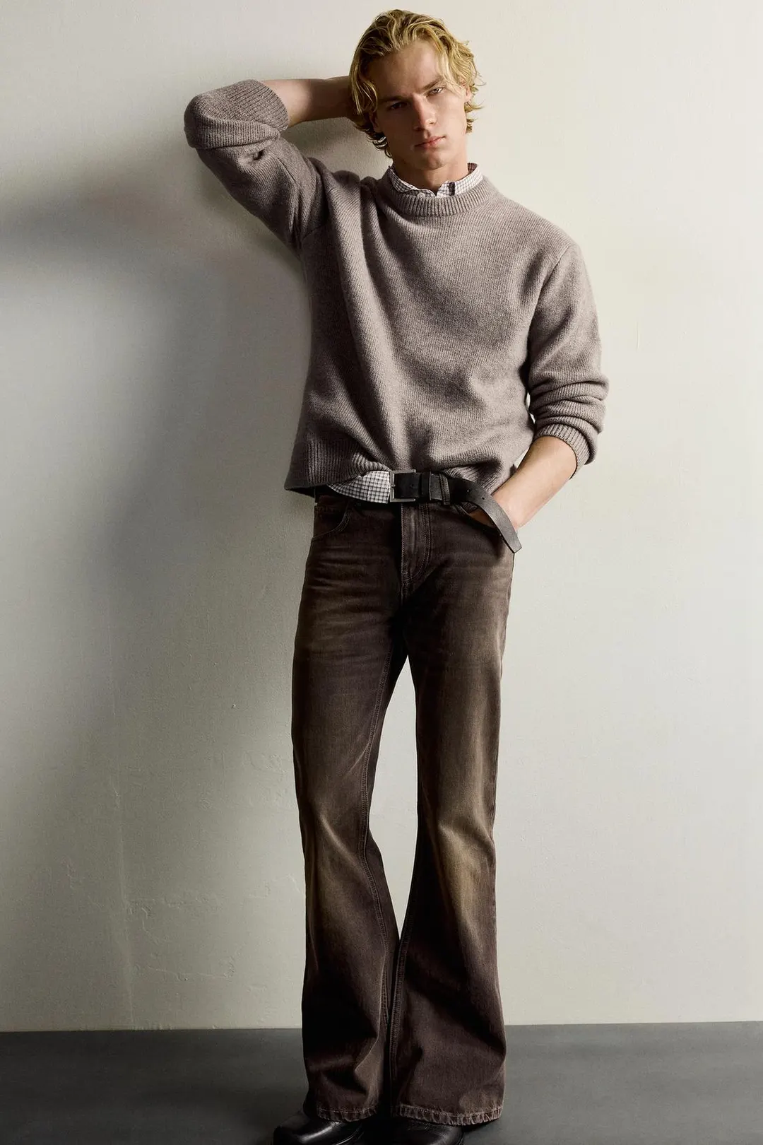 Свитер фактурный из смесовой шерсти, Zara