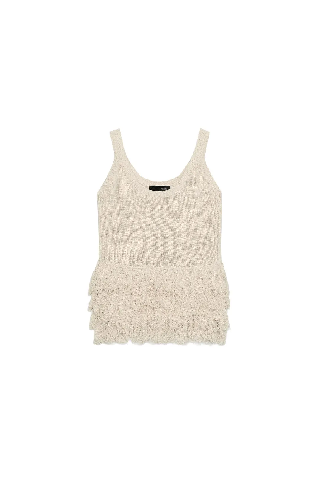 Вязаный топ с бахромой, Zara