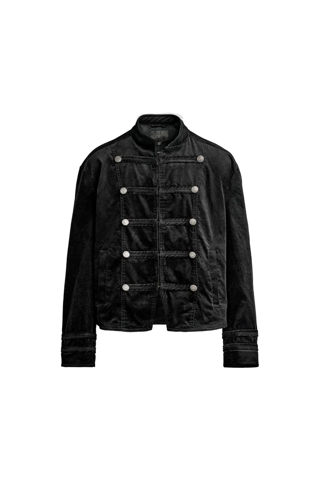 Укороченный жакет из бархата, Zara