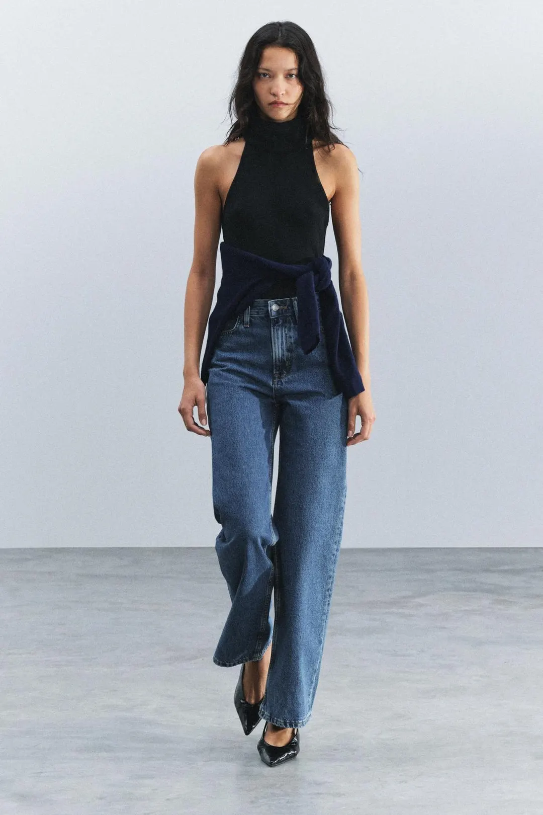 Джинсы прямого кроя ZW Collection с высокой посадкой, Zara