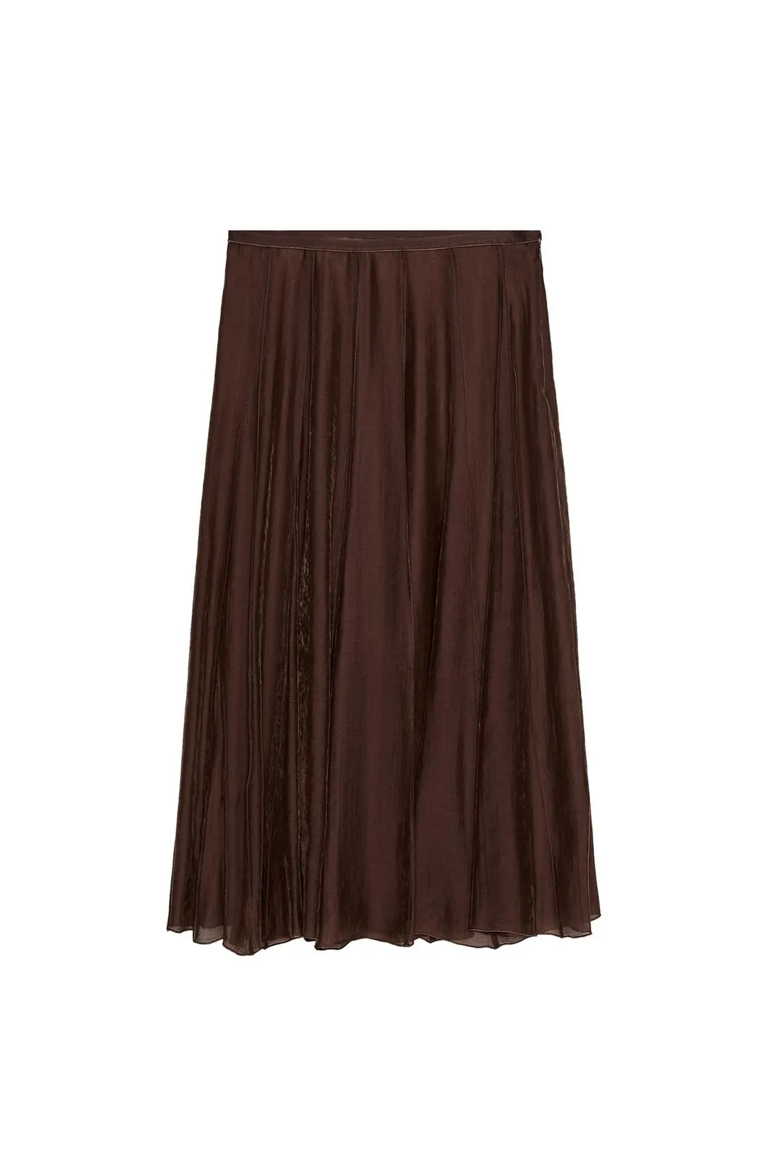 Комбинированная юбка ZW Collection струящегося кроя, Zara
