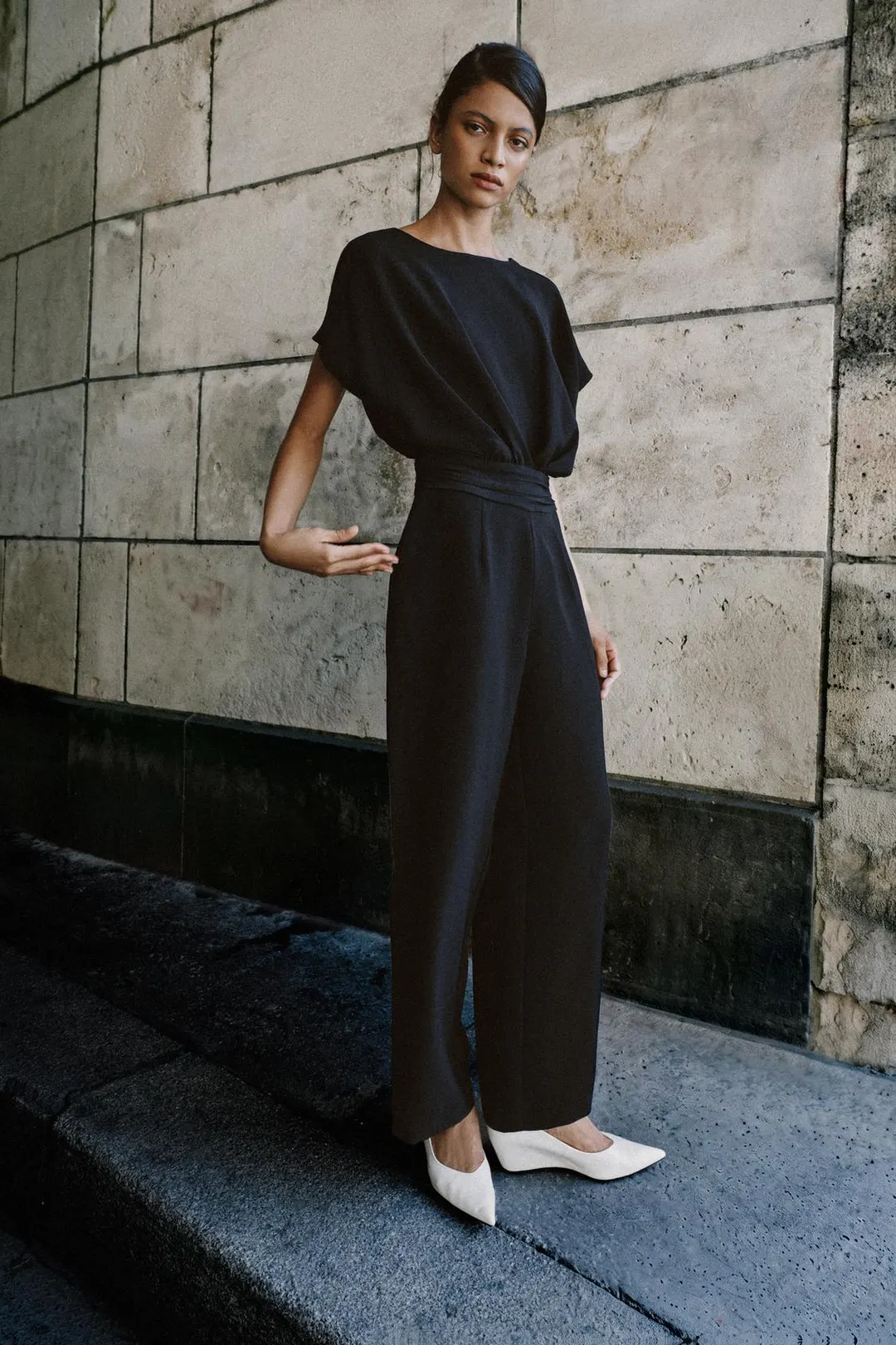 Комбинезон со складками на талии, Zara