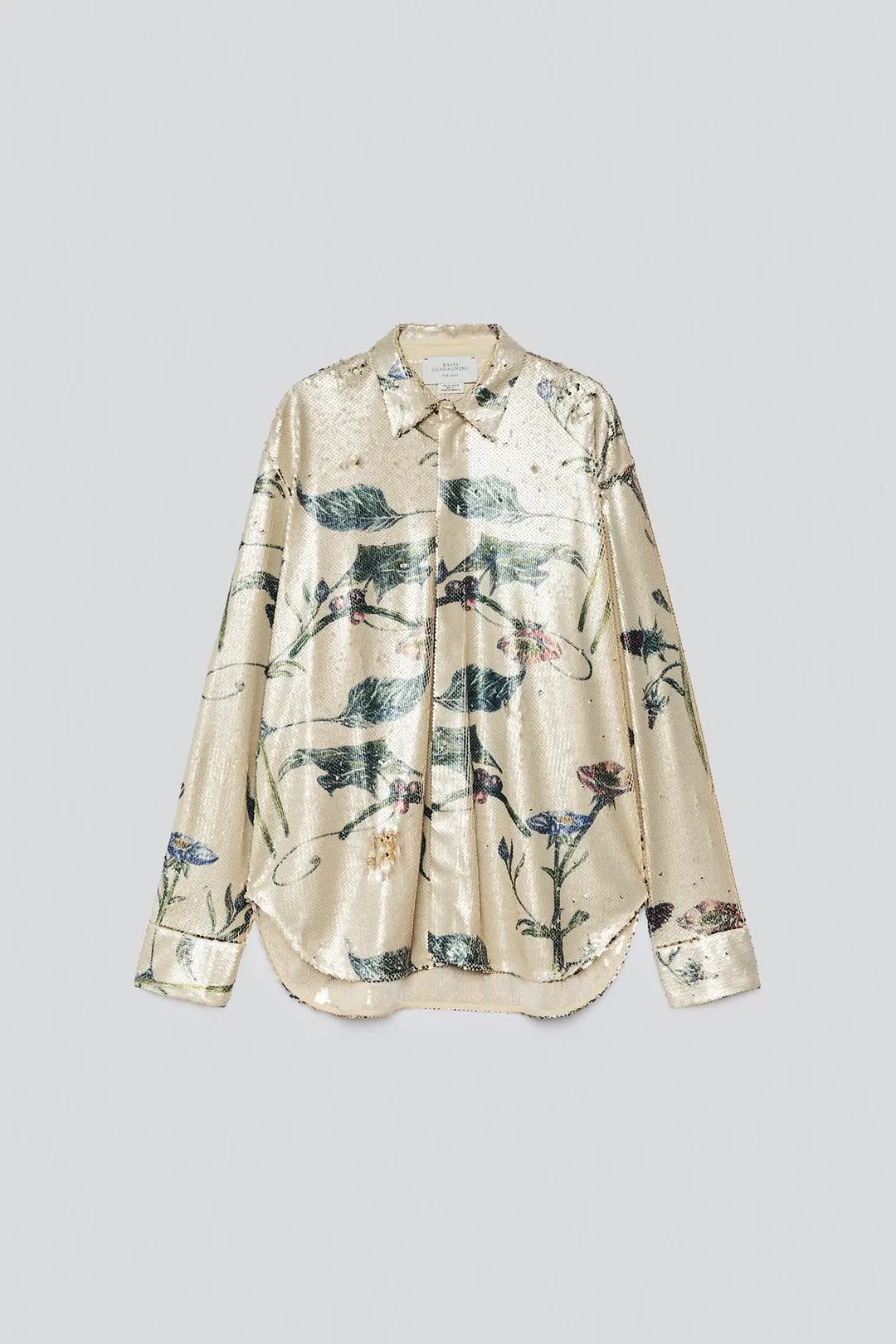 Рубашка с принтом и пайетками, Zara