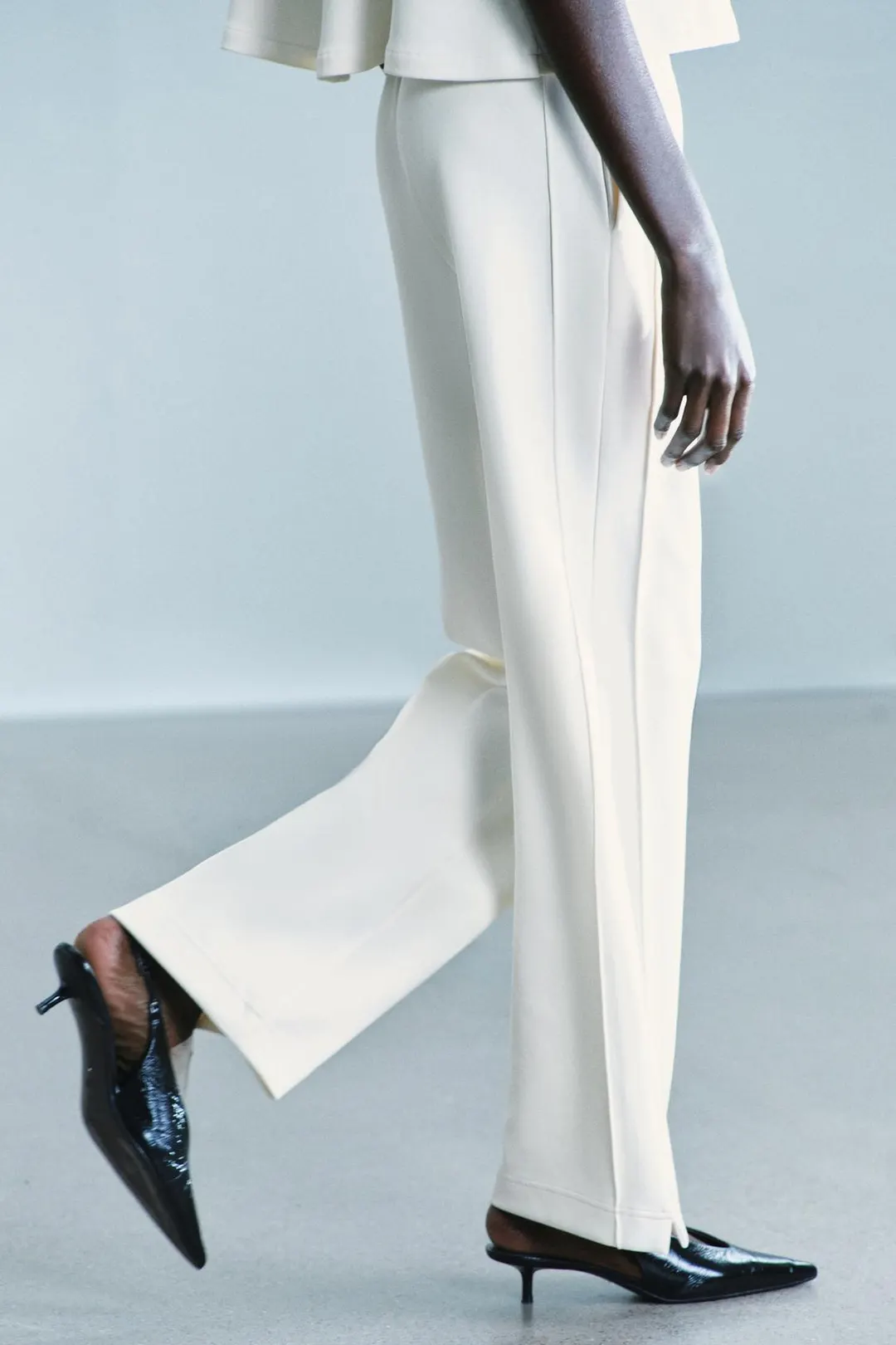 Брюки прямого кроя из интерлока, Zara