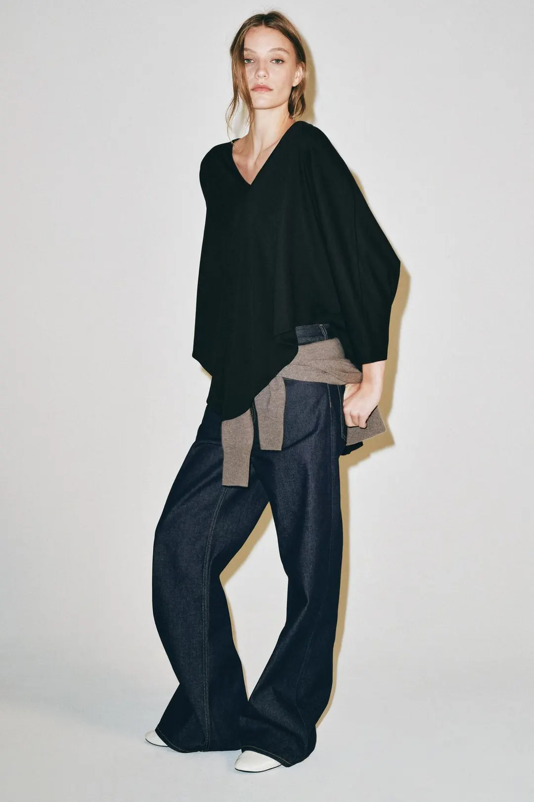 Футболка-накидка из хлопка SUPIMA®, Zara