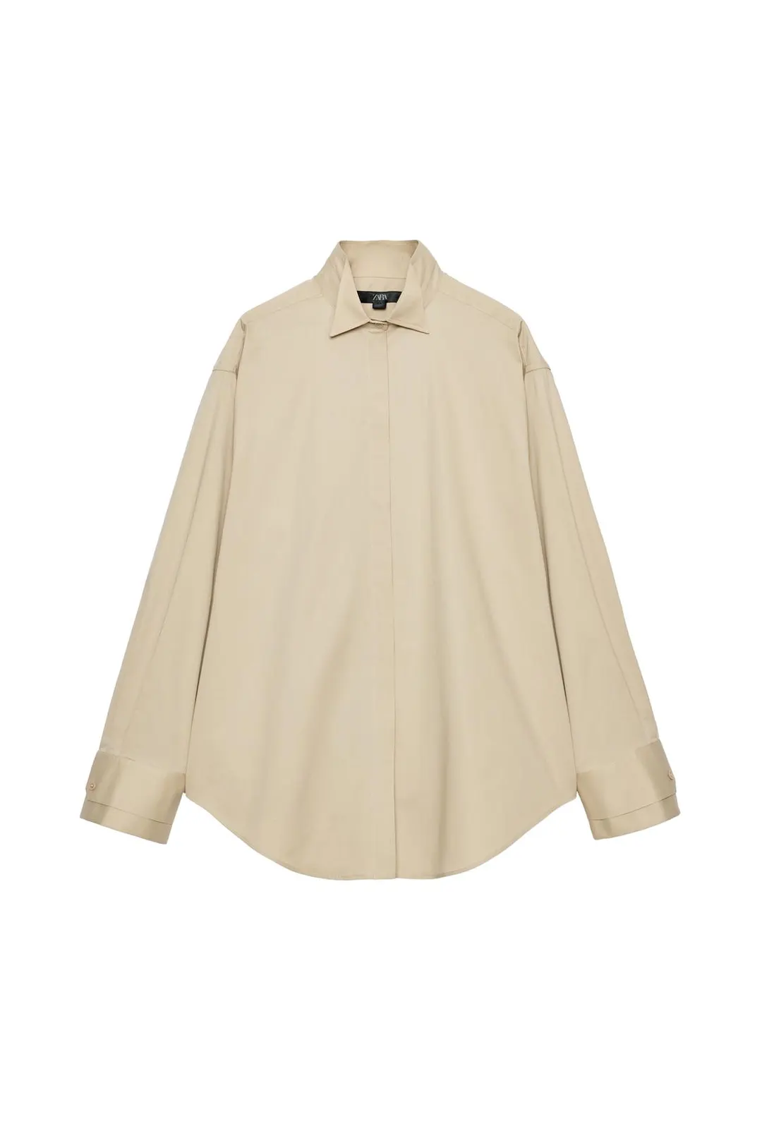 Рубашка с воротником в стиле смокинга ZW Collection, Zara