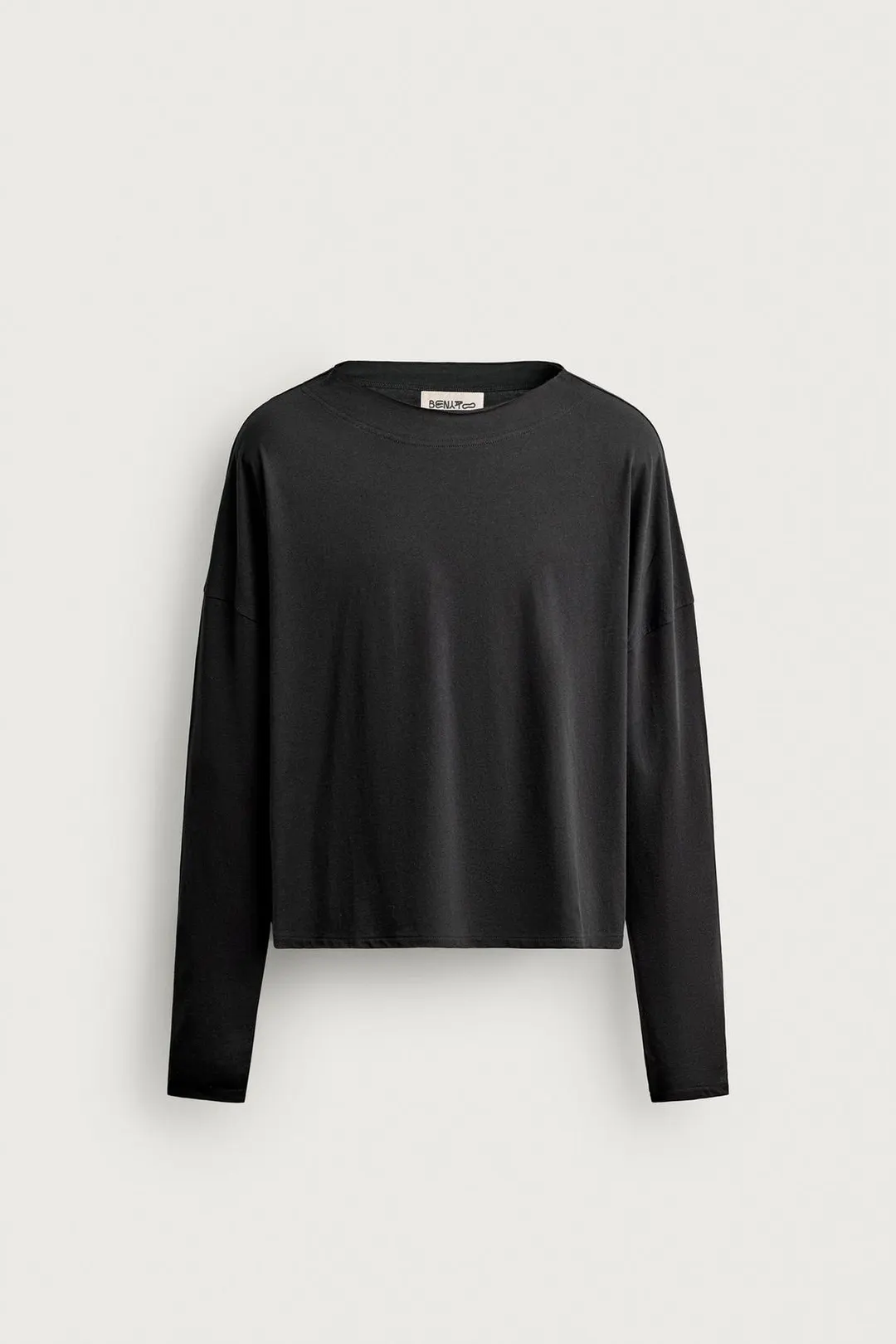 Укороченная футболка с длинными рукавами, Zara