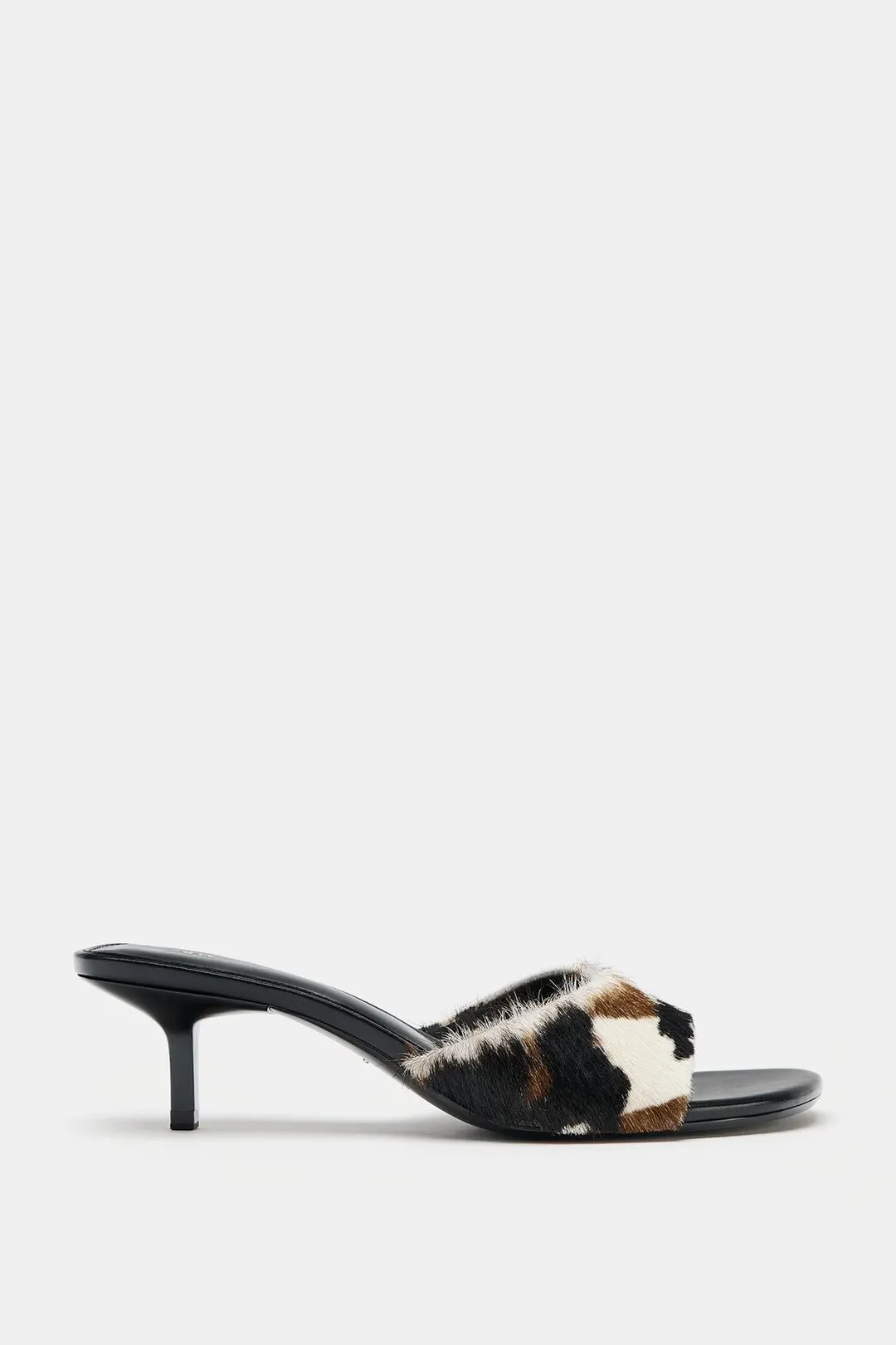 Босоножки из фактурной кожи на каблуке kitten heel, Zara