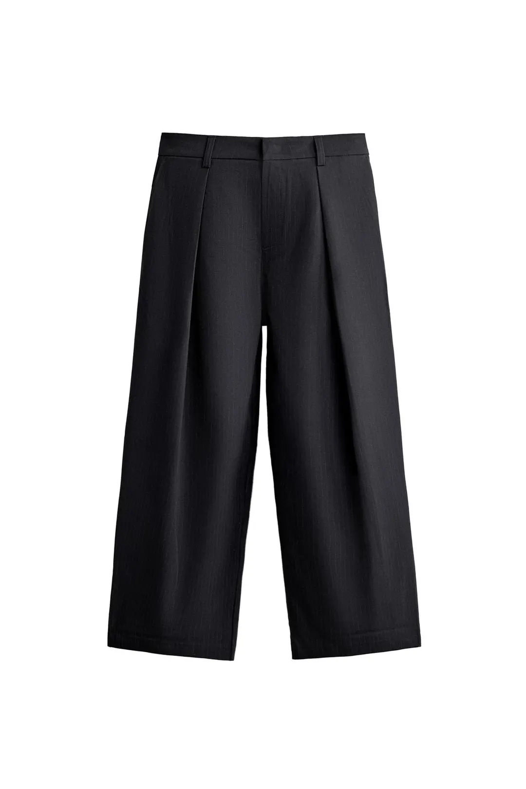Брюки широкого кроя с встречной складкой, Zara