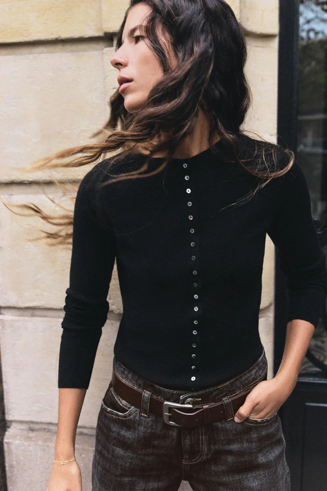 Жакет на пуговицах из смесовой шерсти, Zara