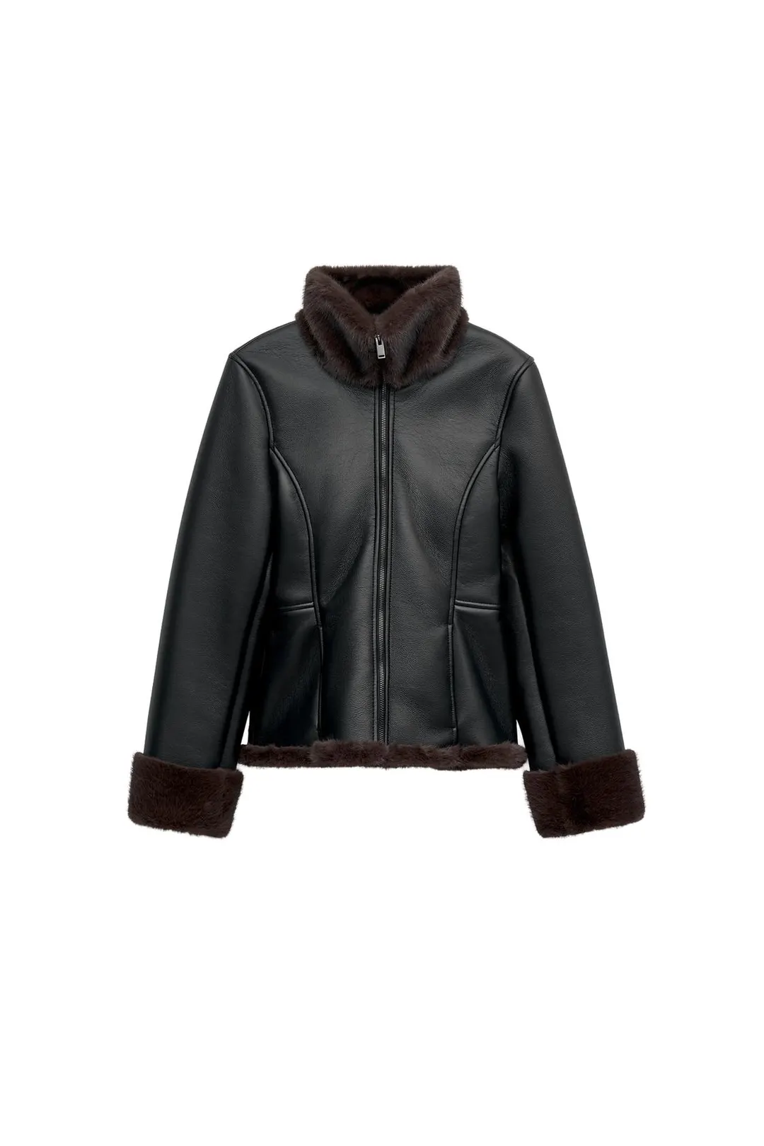 Приталенная двухслойная куртка, Zara
