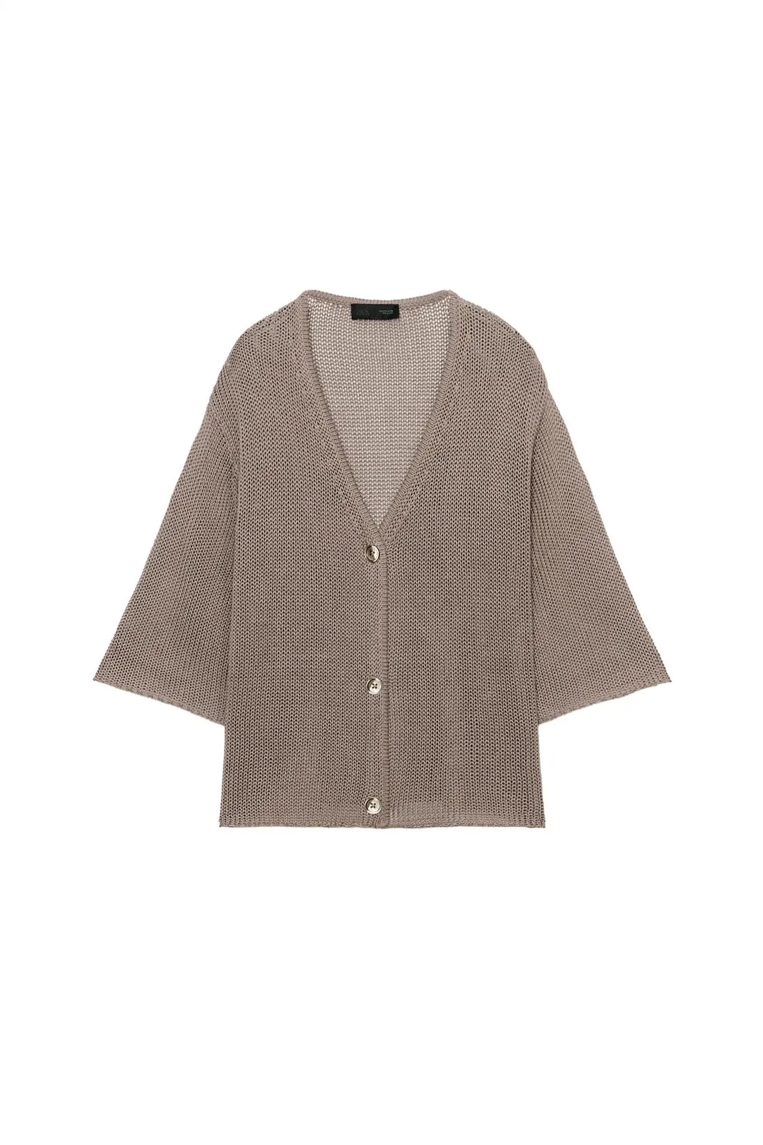 Кардиган трикотажный с широкими рукавами, Zara