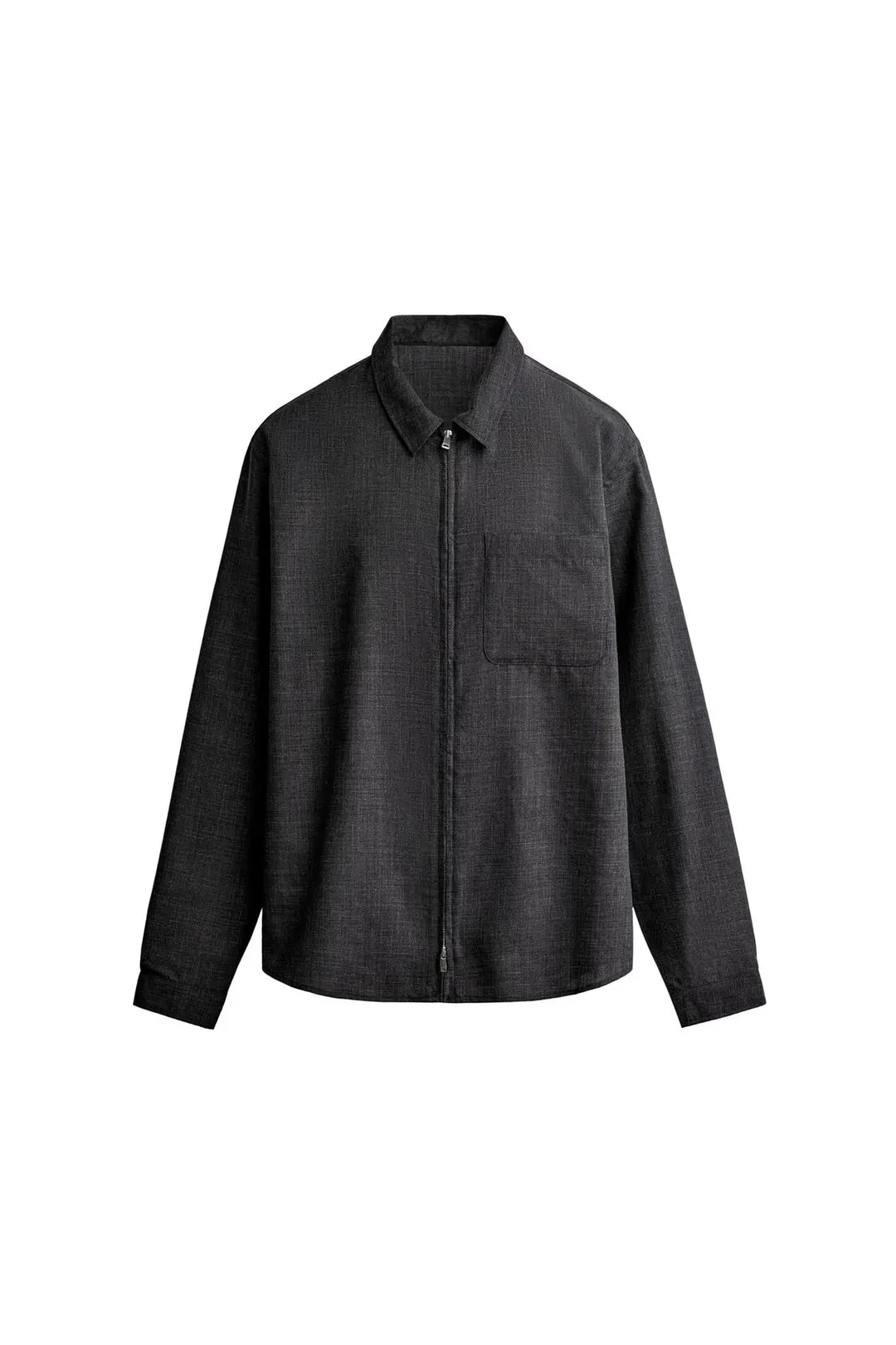 Рубашка на молнии из 100% шерсти Manteco®, Zara