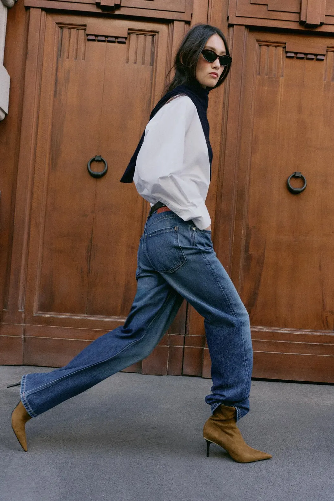 Ботильоны на каблуке с металлической деталью, Zara