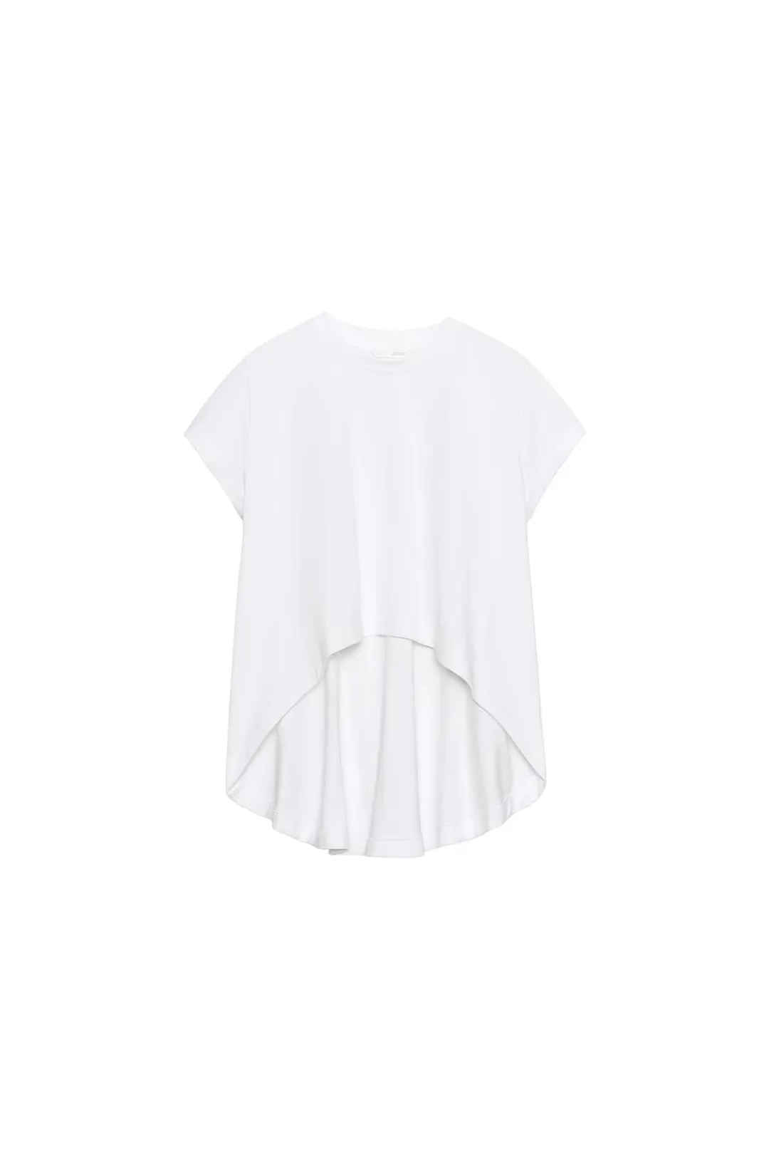 Асимметричная футболка из хлопка, Zara